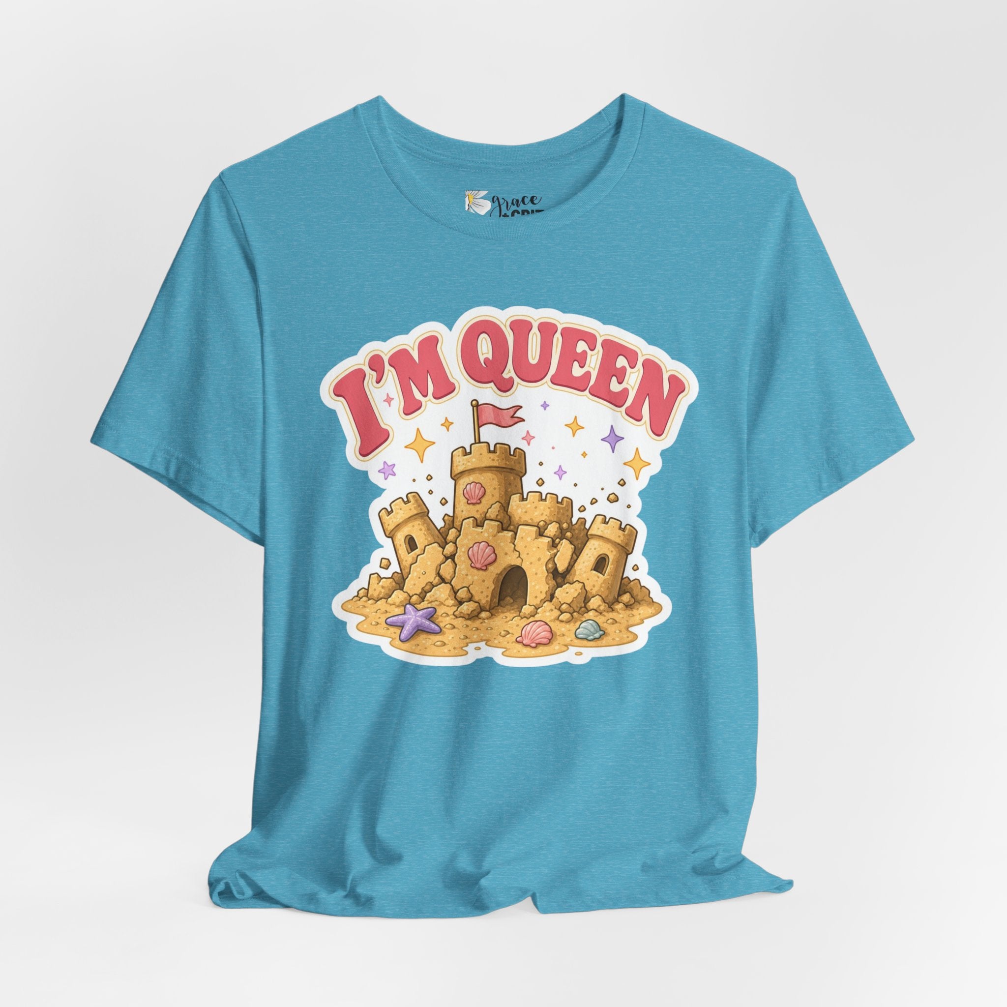 I'm Queen Sandcastle Tee | Cute Beach Princess Graphic Shirt