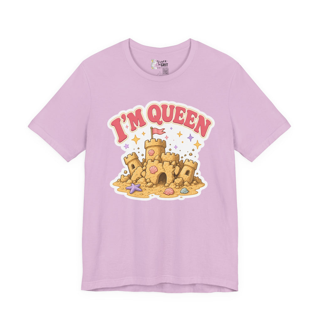 I'm Queen Sandcastle Tee | Cute Beach Princess Graphic Shirt