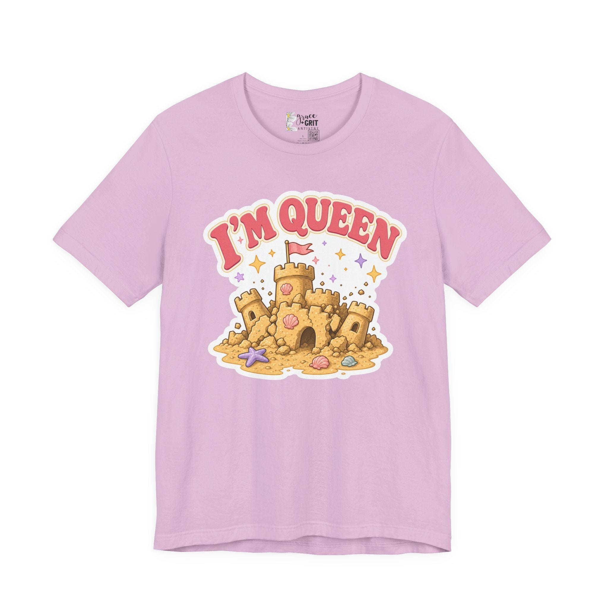 I'm Queen Sandcastle Tee | Cute Beach Princess Graphic Shirt