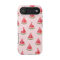 Watermelon Slice Tough Phone Case — Pink Fruit Pattern, Summer Phone Cover