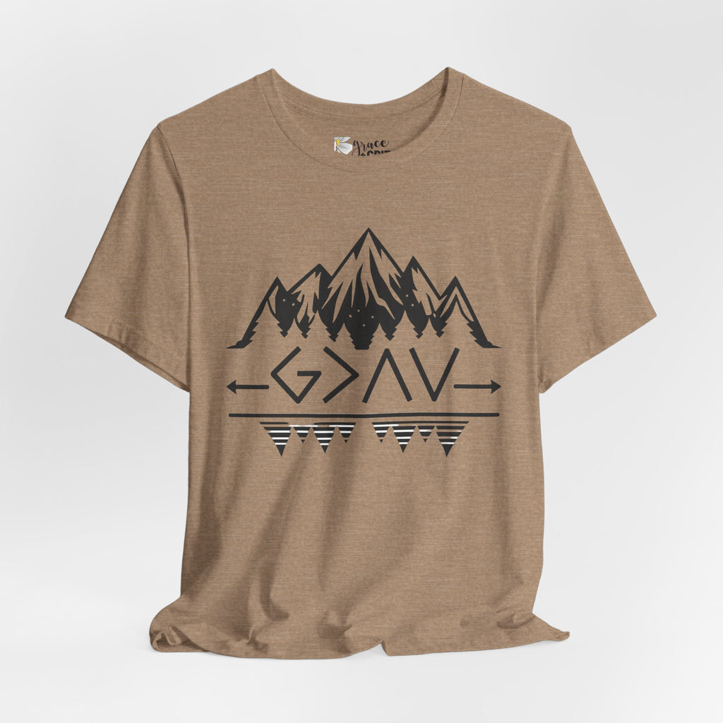 Mountain Camp Tee – Geometric Adventure Graphic T-Shirt