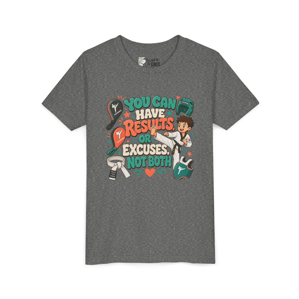 You Can Have Results Or Excuses Not Both Youth Tee | Motivational Kid Shirt