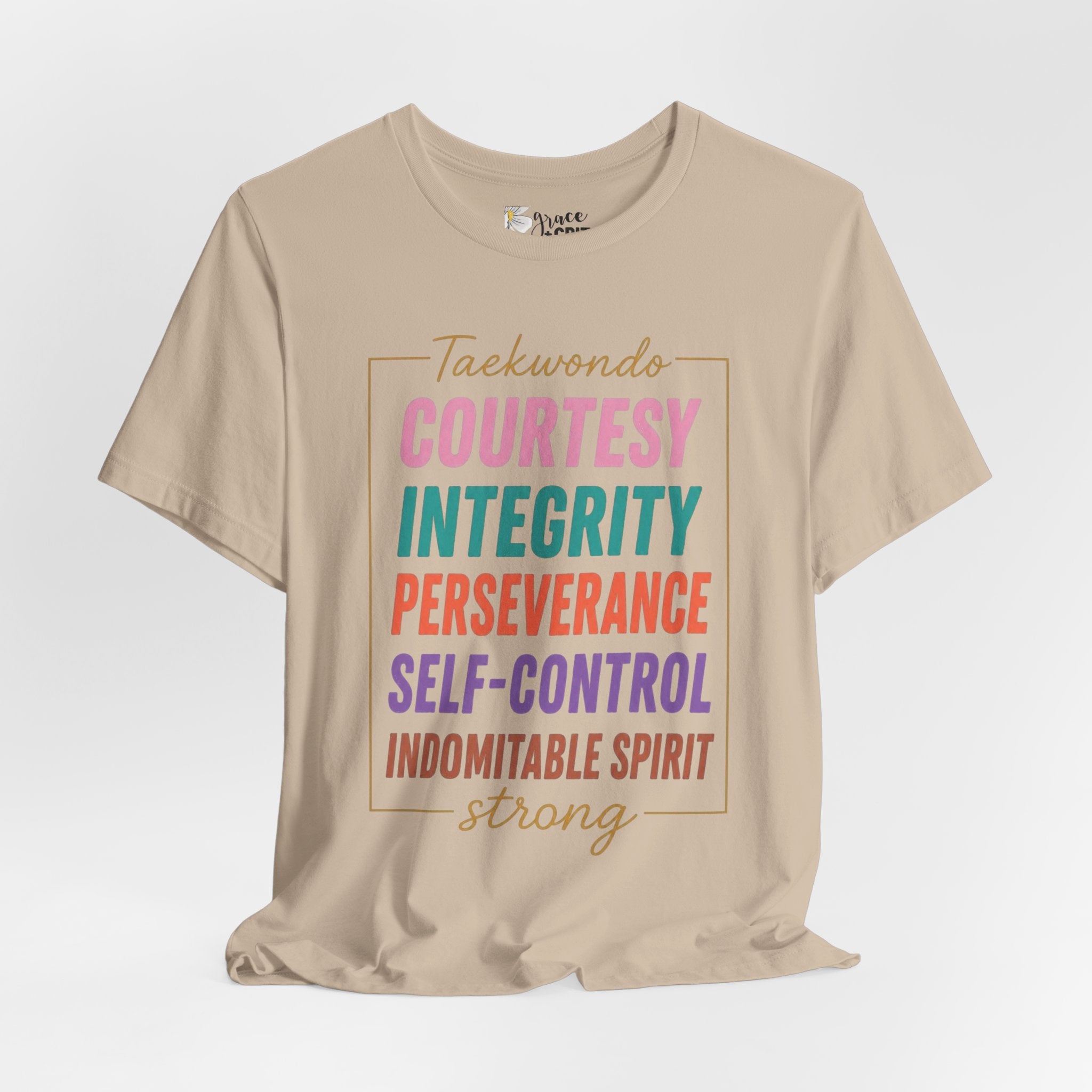 Taekwondo Values COURTESY INTEGRITY PERSEVERANCE tee | Martial Arts Principles T-Shirt
