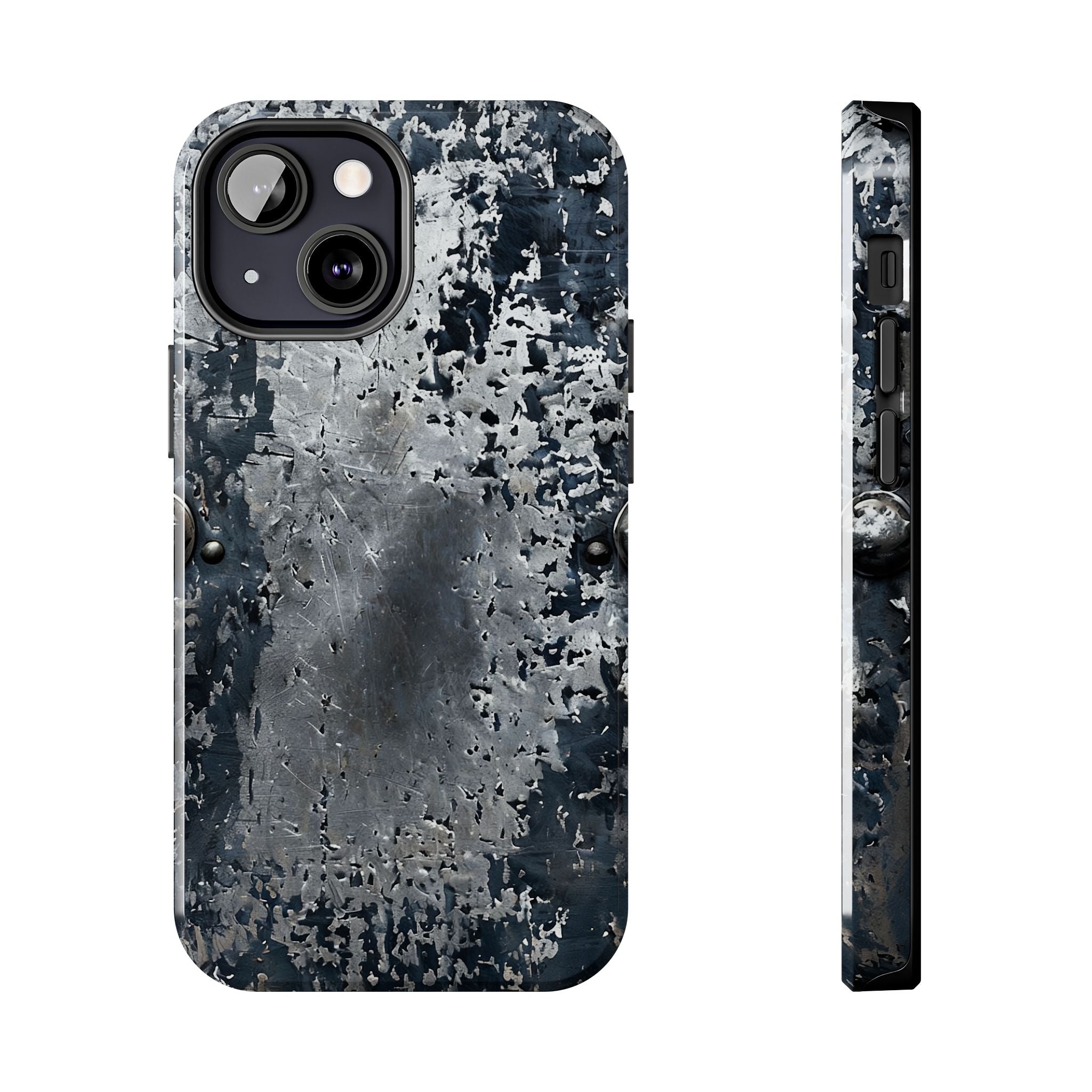 Rugged Distressed Metal Phone Case — Industrial Grunge iPhone Cover
