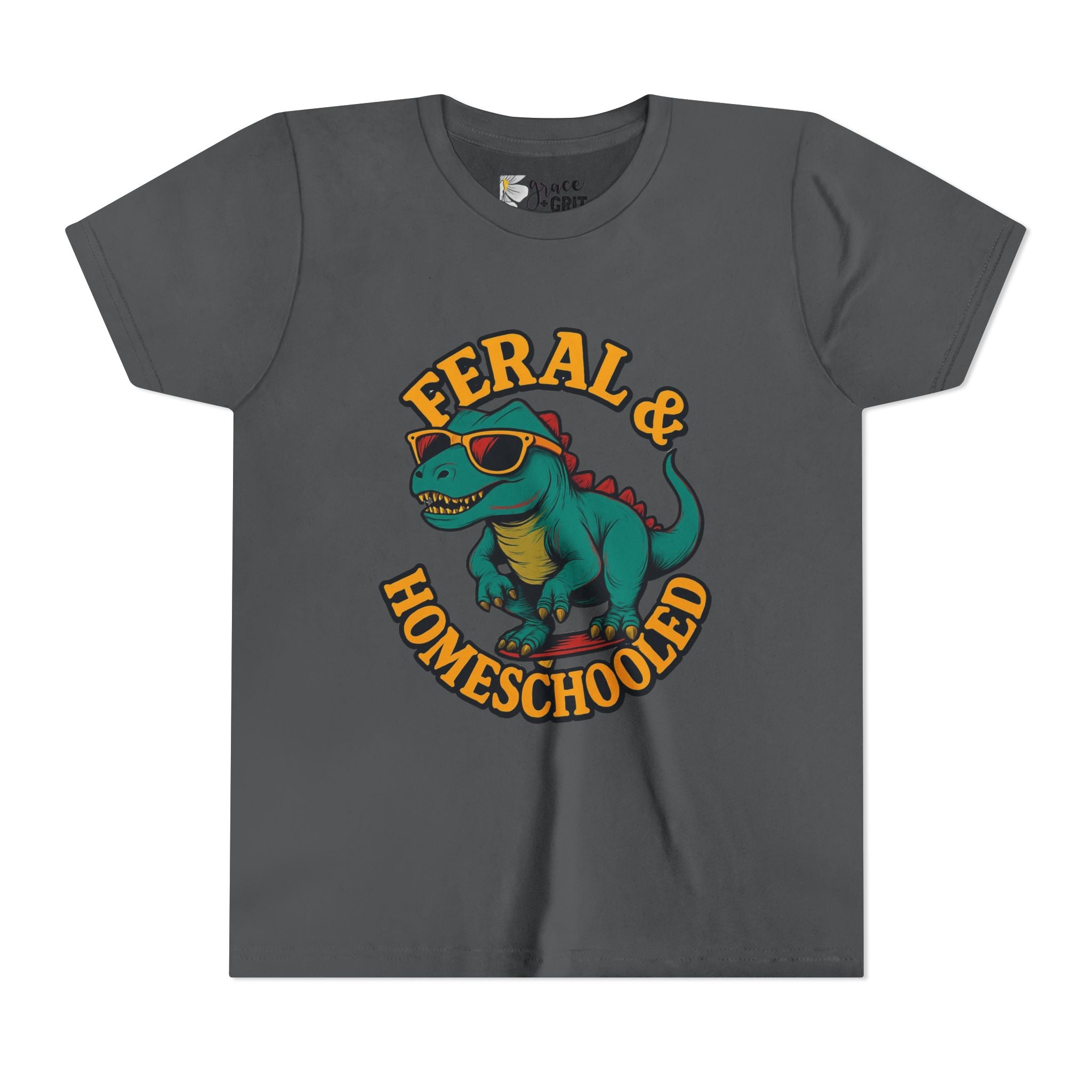 Feral & Homeschooled T-Shirt | Kids Dino Graphic Tee