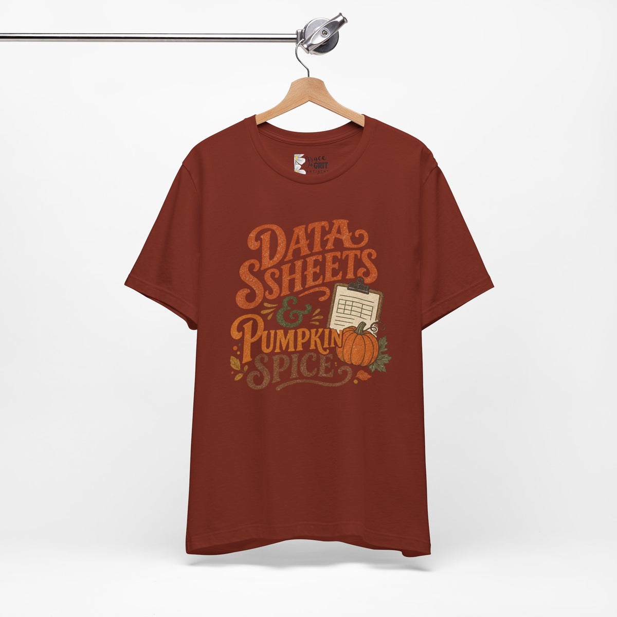 Tee — "Data Sheets & Pumpkin Spice" Fall Graphic Tee for Data Lovers