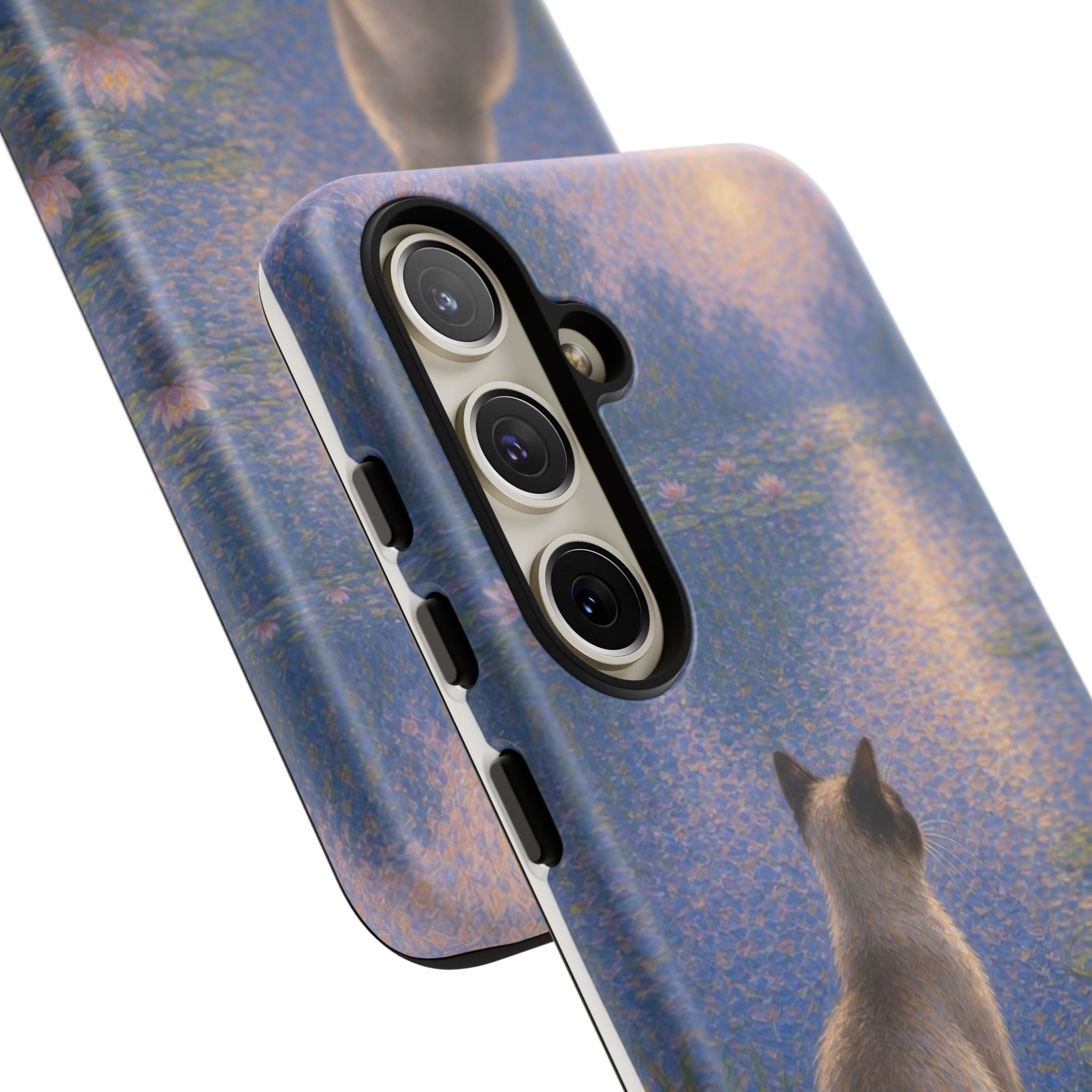 Cat Moonlight Phone Case — Serene Siamese by Lily Pond