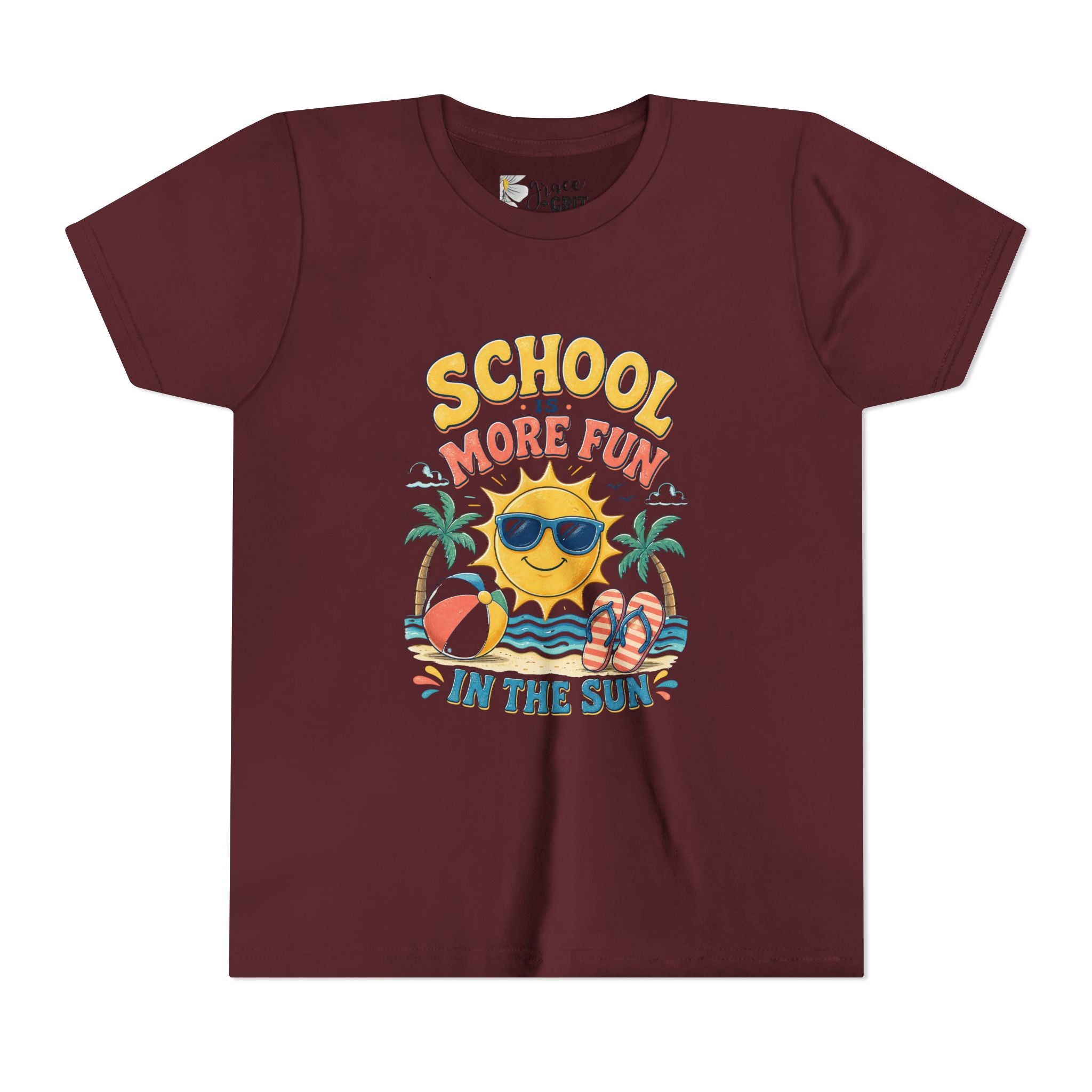 Youth Tee — "School Is More Fun in the Sun" Summer Vacation Shirt