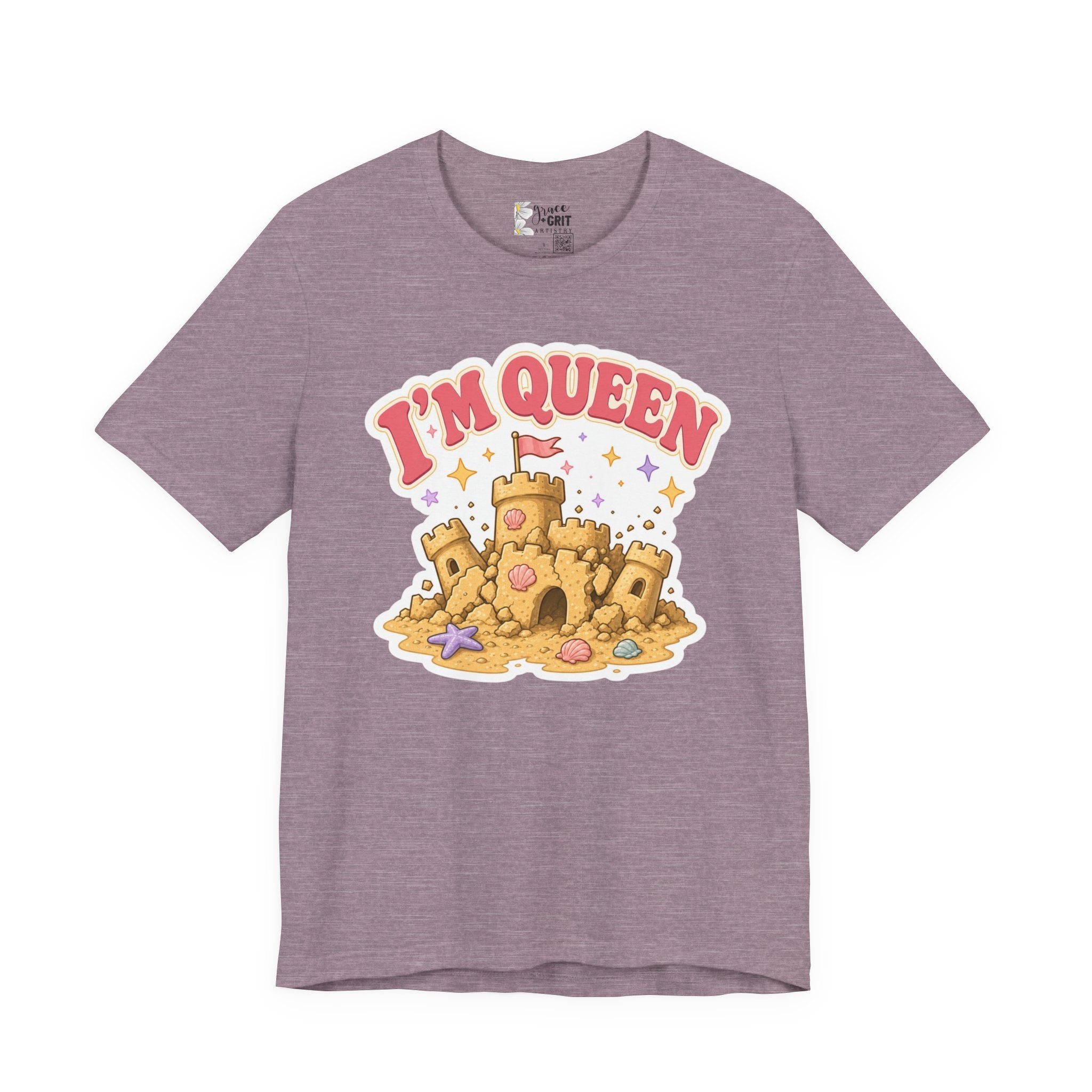 I'm Queen Sandcastle Tee | Cute Beach Princess Graphic Shirt