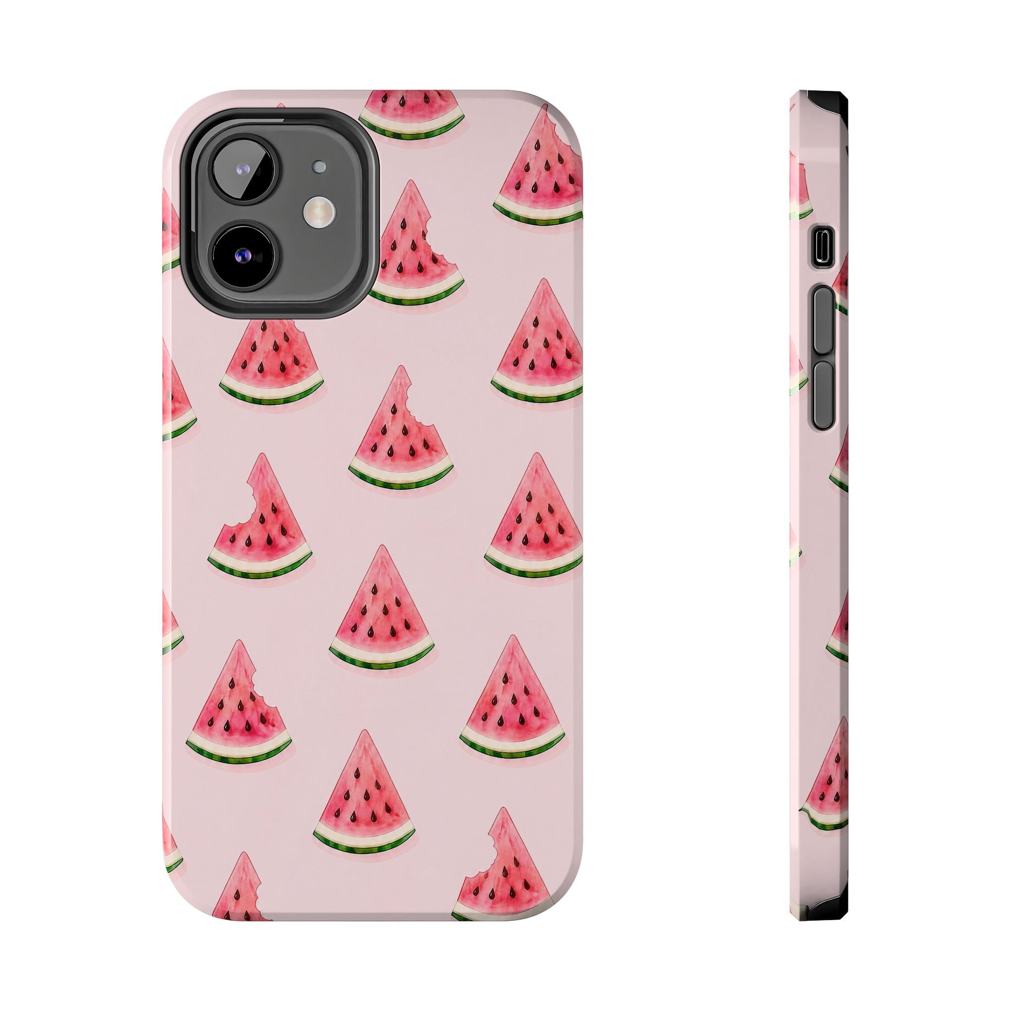 Watermelon Slice Tough Phone Case — Pink Fruit Pattern, Summer Phone Cover