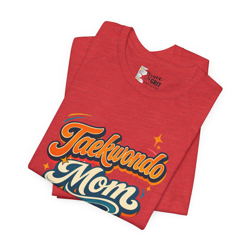 Taekwondo Mom T-Shirt | Retro Script Martial Arts Mom Tee