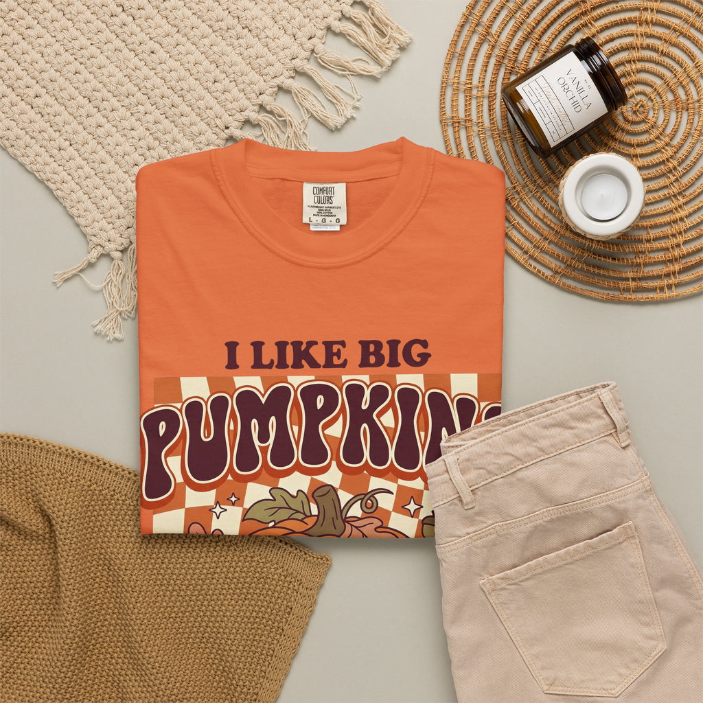 I Like Big Pumpkins Fall Thanksgiving T-Shirt