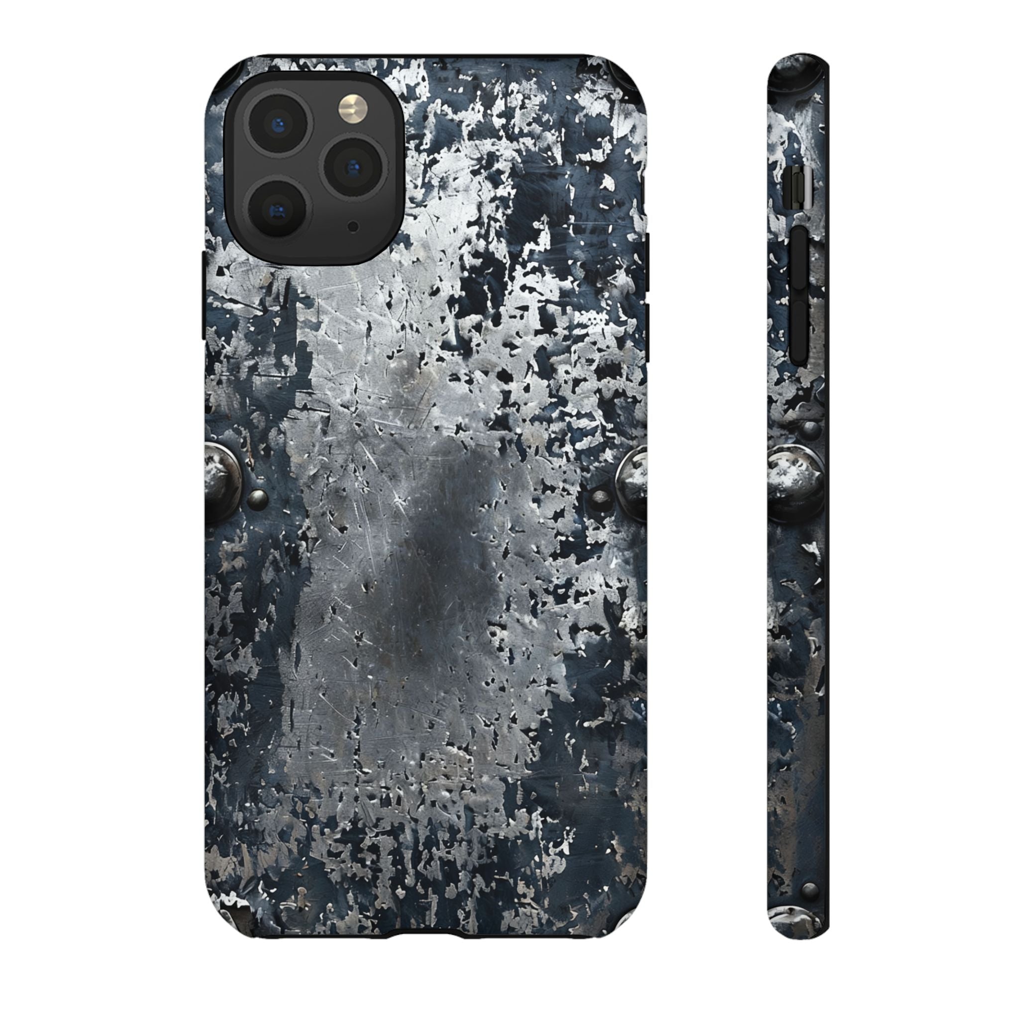 Rugged Rusted Metal Phone Case — Industrial Distressed Armor for iPhone