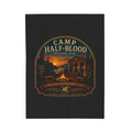 Camp Half-Blood Velveteen Plush Blanket — Campfire Logo Cozy Throw