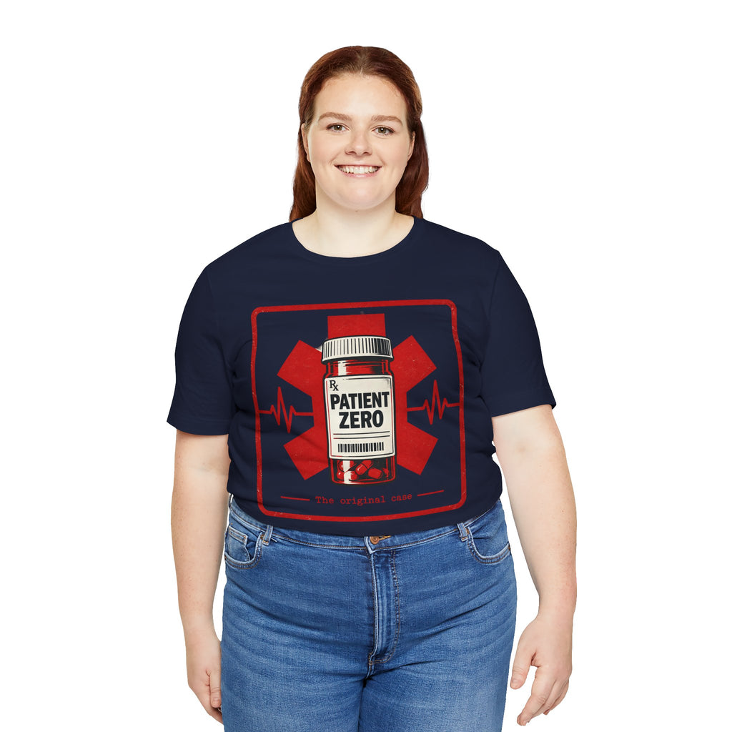 Patient Zero Tee – Medical Biohazard Pill Bottle Graphic T-Shirt