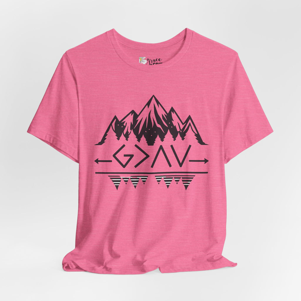 Mountain Camp Tee – Geometric Adventure Graphic T-Shirt