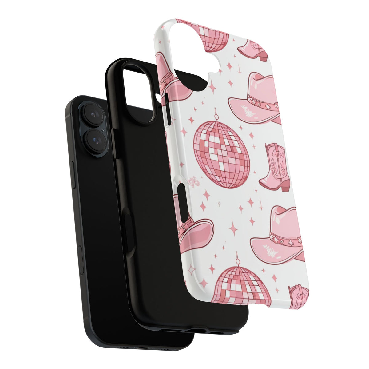 Pink Cowboy Boots & Disco Balls Tough Phone Case