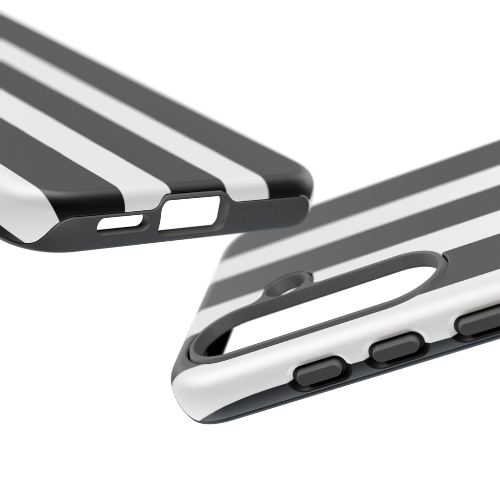 Black & White Vertical Stripe Phone Case — Tough Protective iPhone Cover