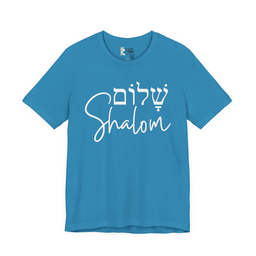 Shalom T-Shirt — Hebrew Peace Script Tee