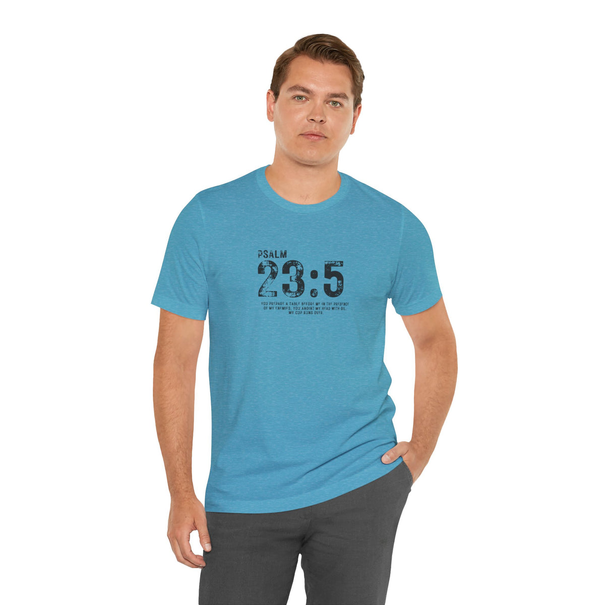 Psalm 23:5 T‑Shirt — Christian Inspirational Scripture Tee