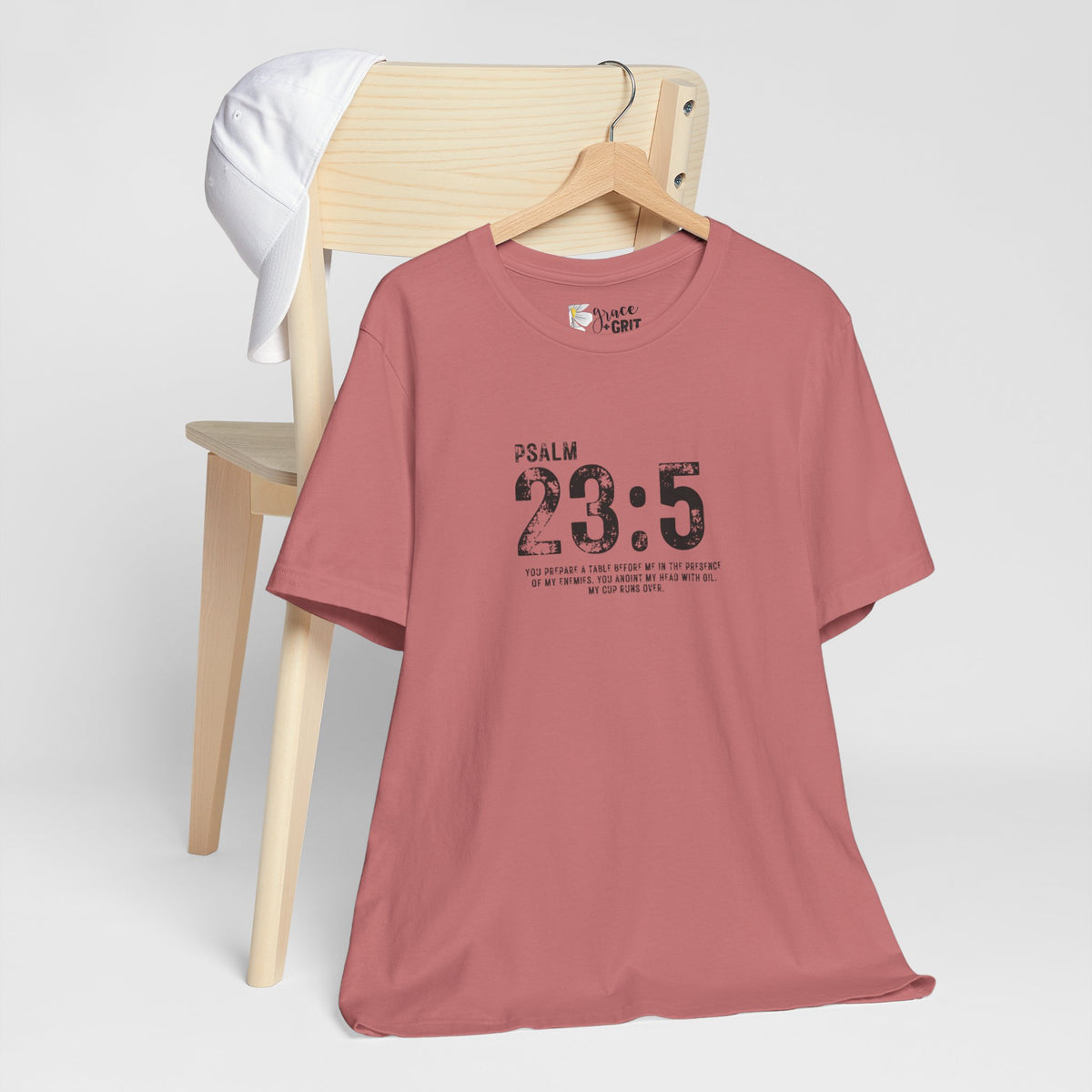 Psalm 23:5 T‑Shirt — Christian Inspirational Scripture Tee