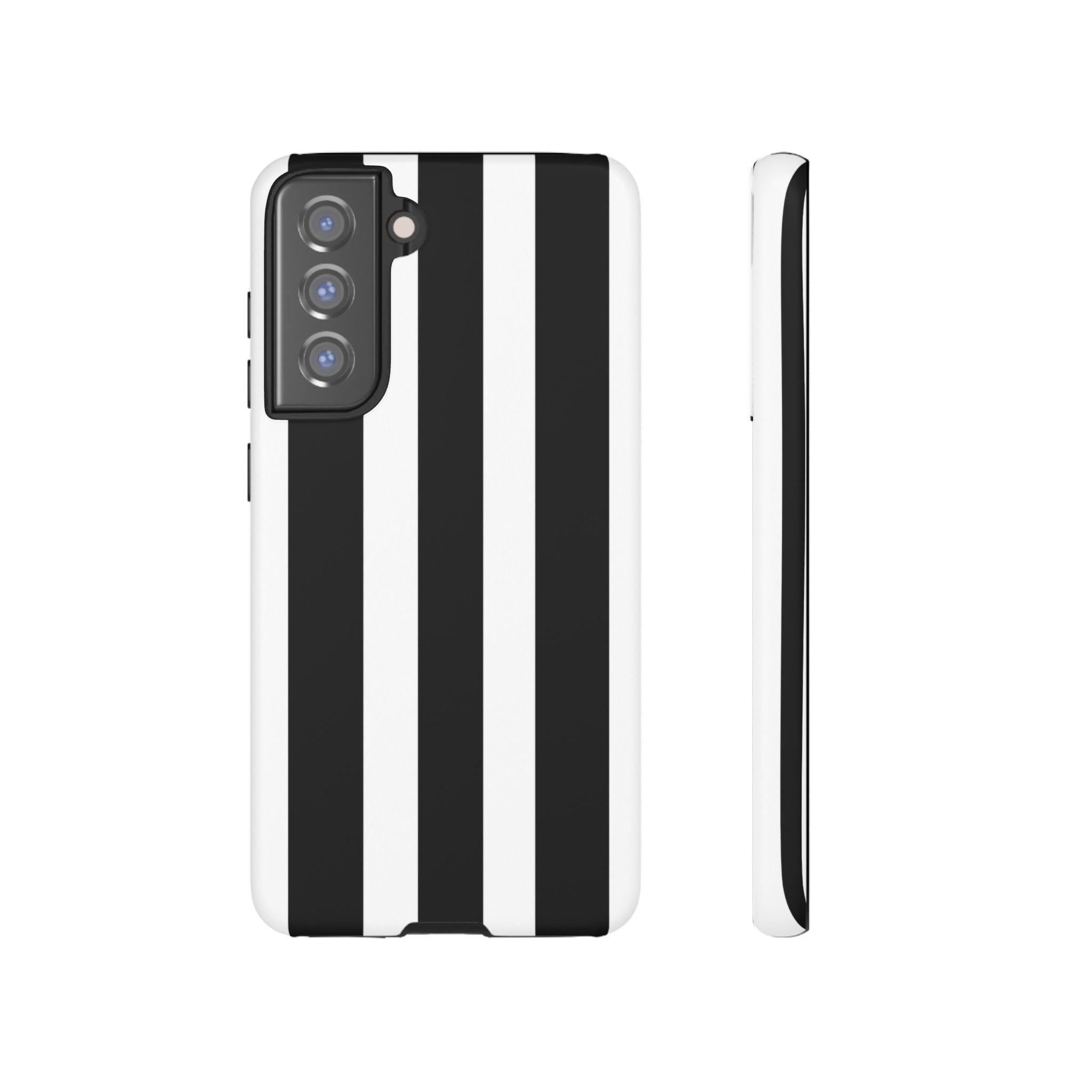 Black & White Vertical Stripe Phone Case — Tough Protective iPhone Cover