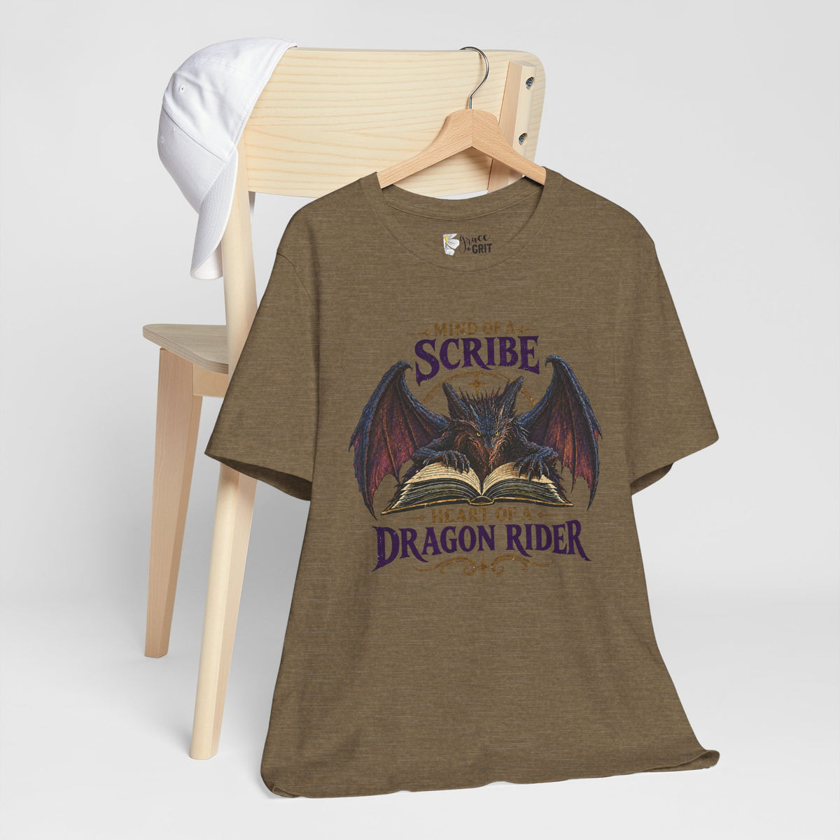 Scribe Dragon Rider T-Shirt — "Mind of a Scribe, Heart of a Dragon Rider" Fantasy Tee