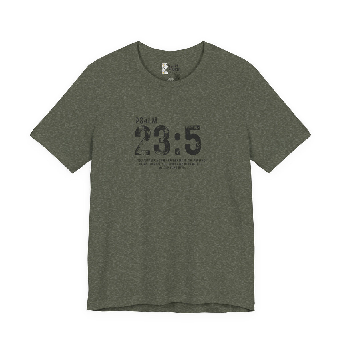 Psalm 23:5 T‑Shirt — Christian Inspirational Scripture Tee