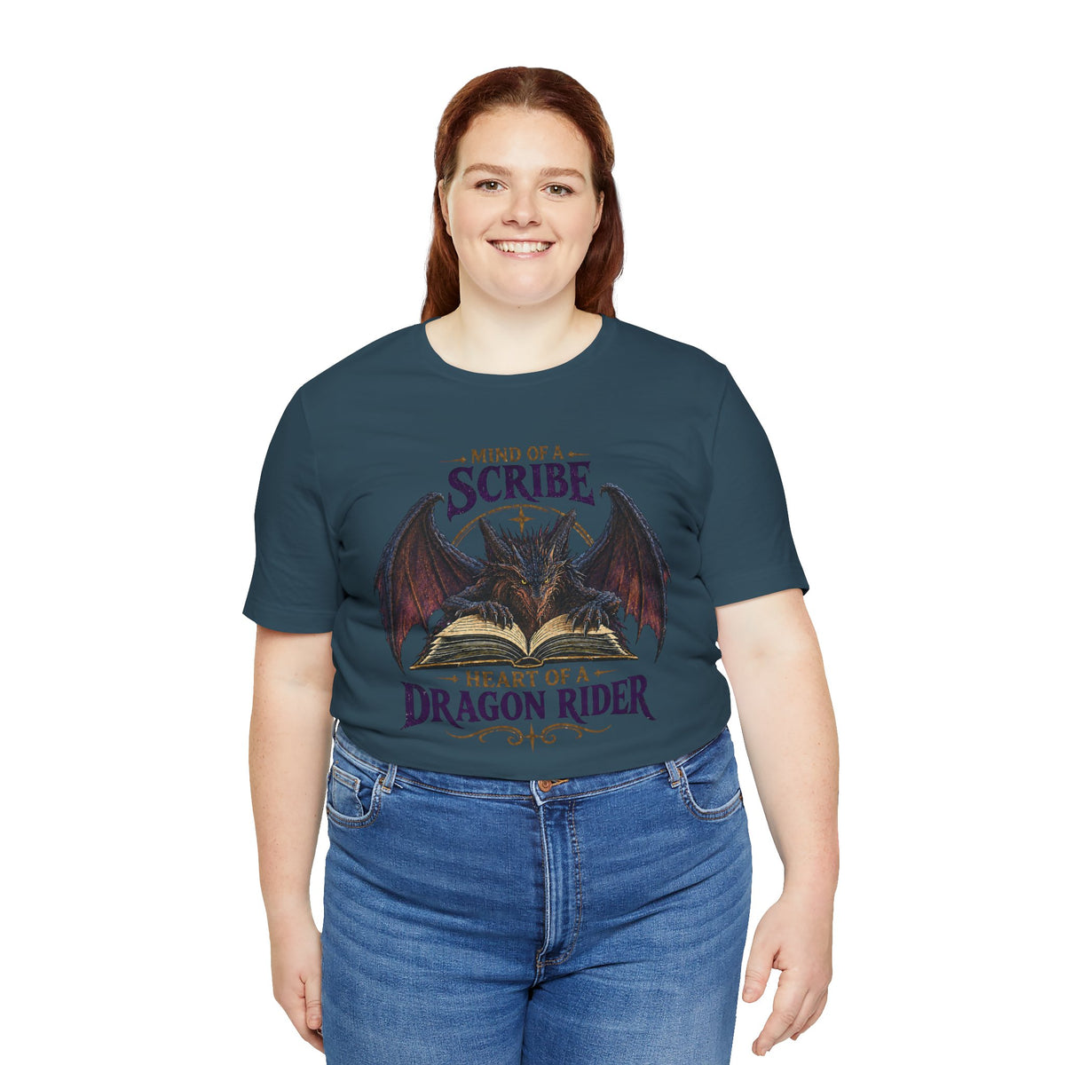 Scribe Dragon Rider T-Shirt — "Mind of a Scribe, Heart of a Dragon Rider" Fantasy Tee