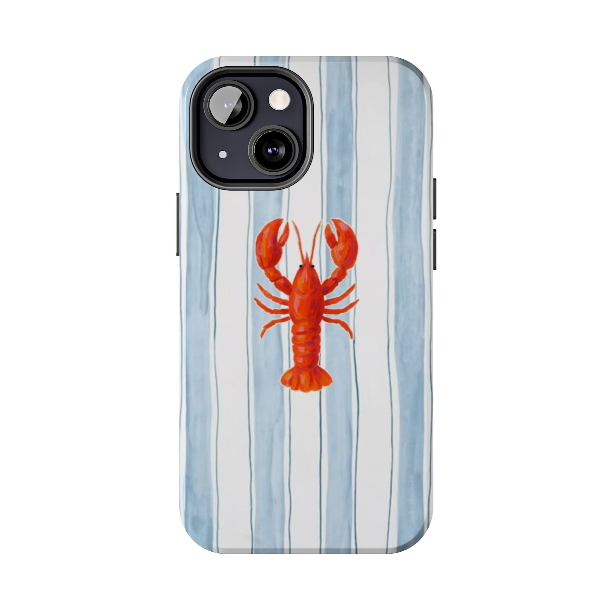 Lobster Stripe Tough Phone Case — Coastal Nautical Protective Cover