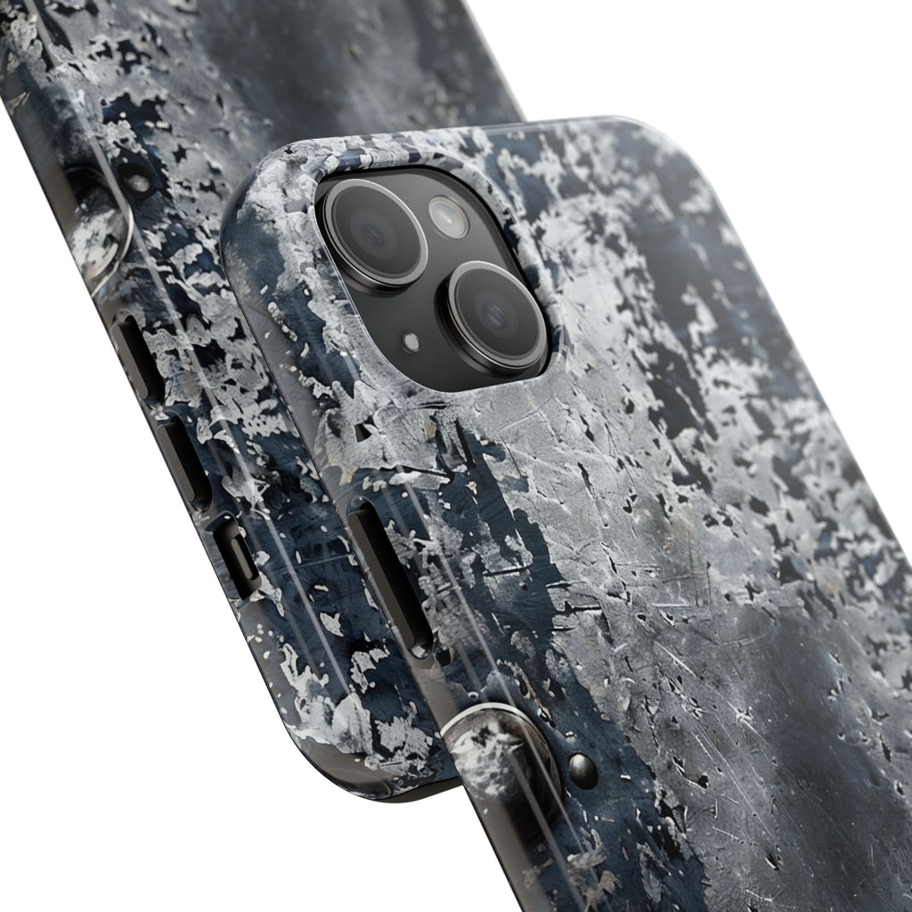 Rugged Distressed Metal Phone Case — Industrial Grunge iPhone Cover