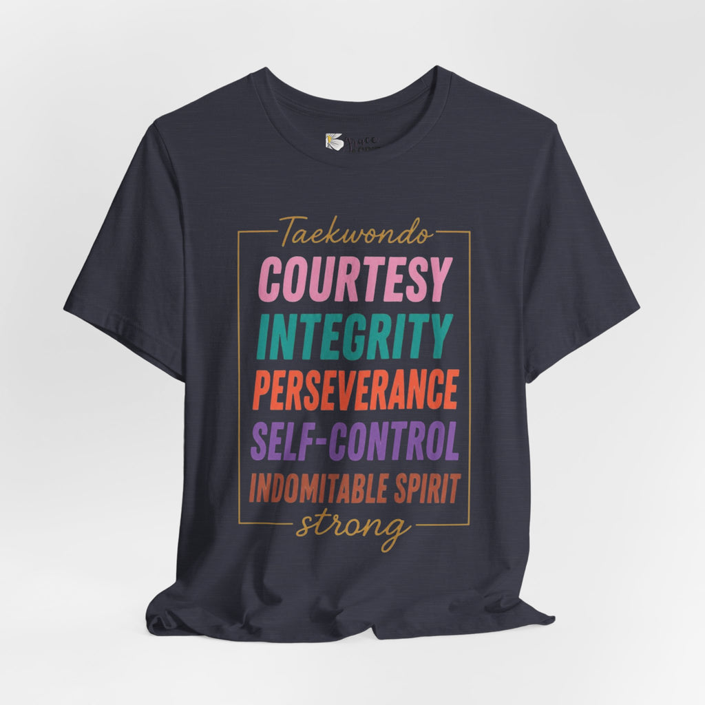 Taekwondo Values COURTESY INTEGRITY PERSEVERANCE tee | Martial Arts Principles T-Shirt