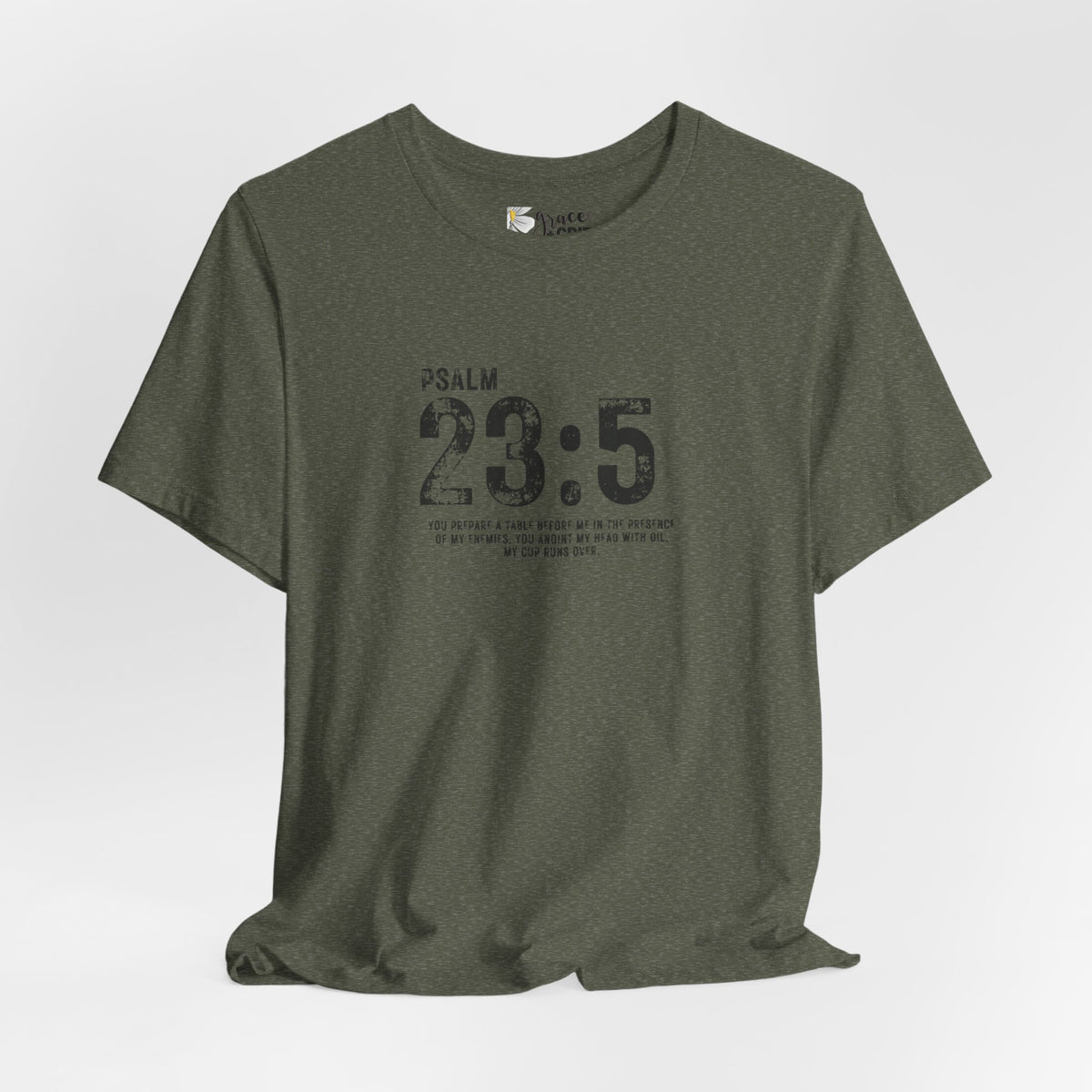 Psalm 23:5 T‑Shirt — Christian Inspirational Scripture Tee