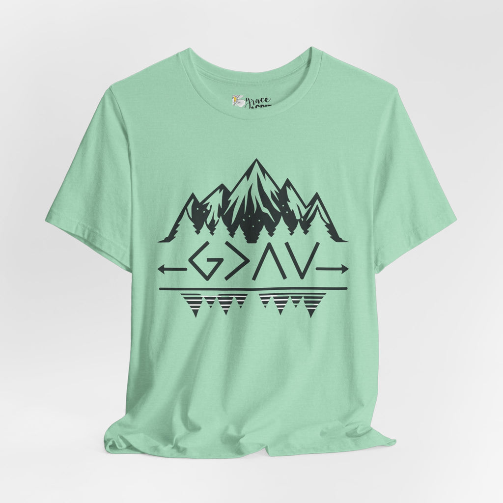 Mountain Camp Tee – Geometric Adventure Graphic T-Shirt