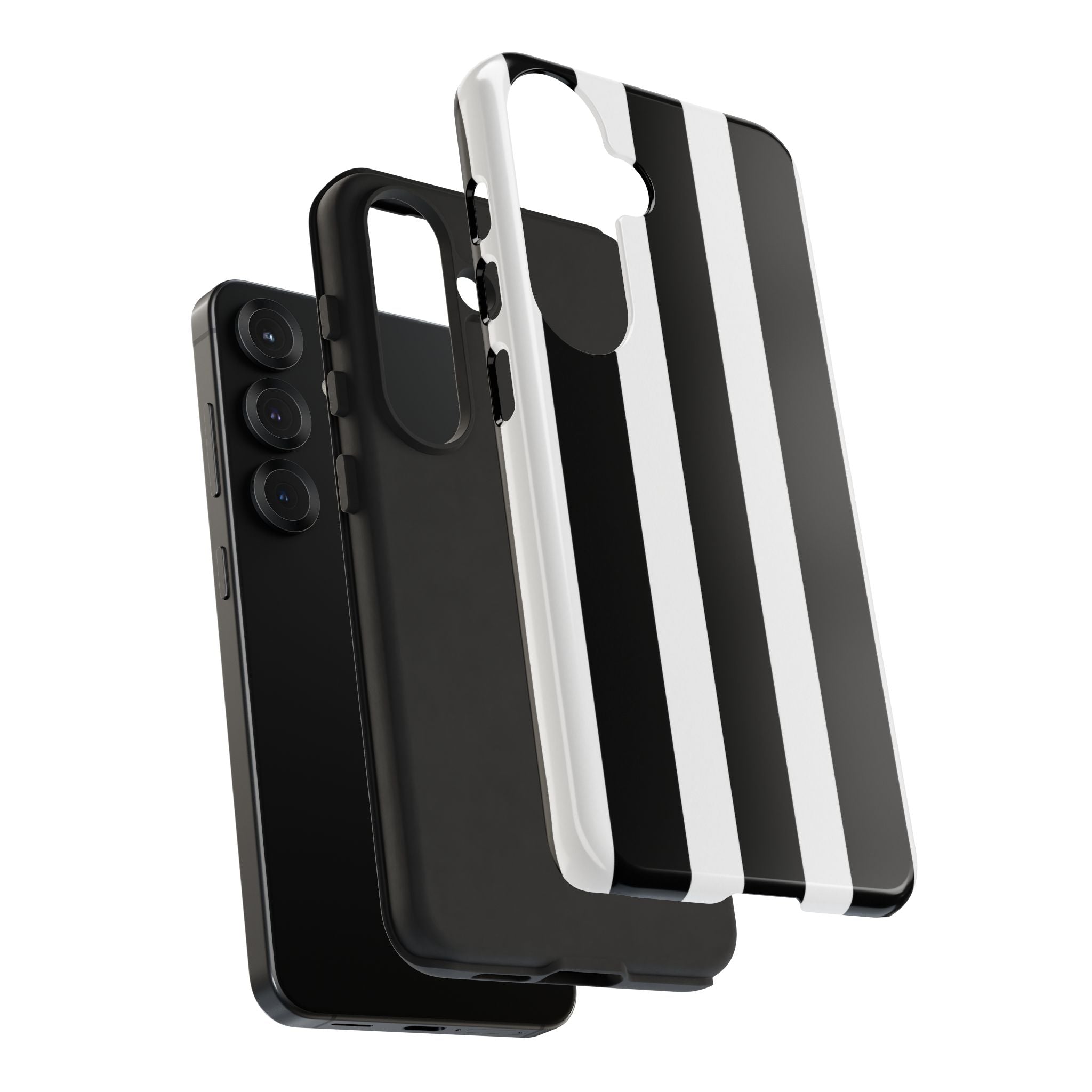 Black & White Vertical Stripe Phone Case — Tough Protective iPhone Cover