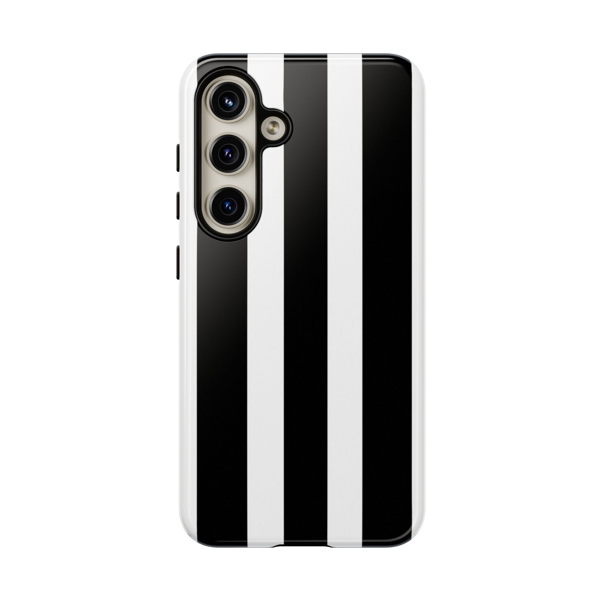 Black & White Vertical Stripe Phone Case — Tough Protective iPhone Cover