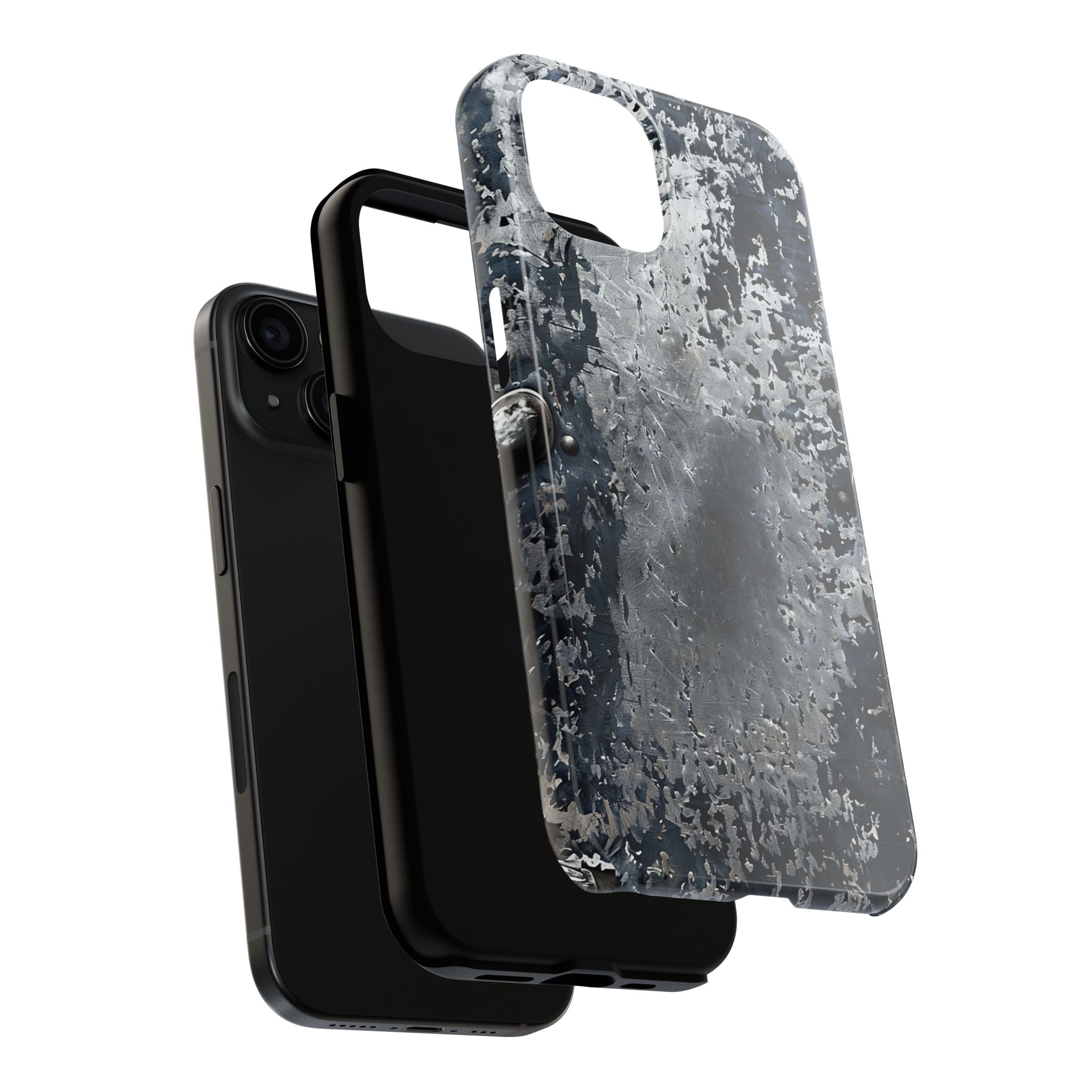 Rugged Distressed Metal Phone Case — Industrial Grunge iPhone Cover