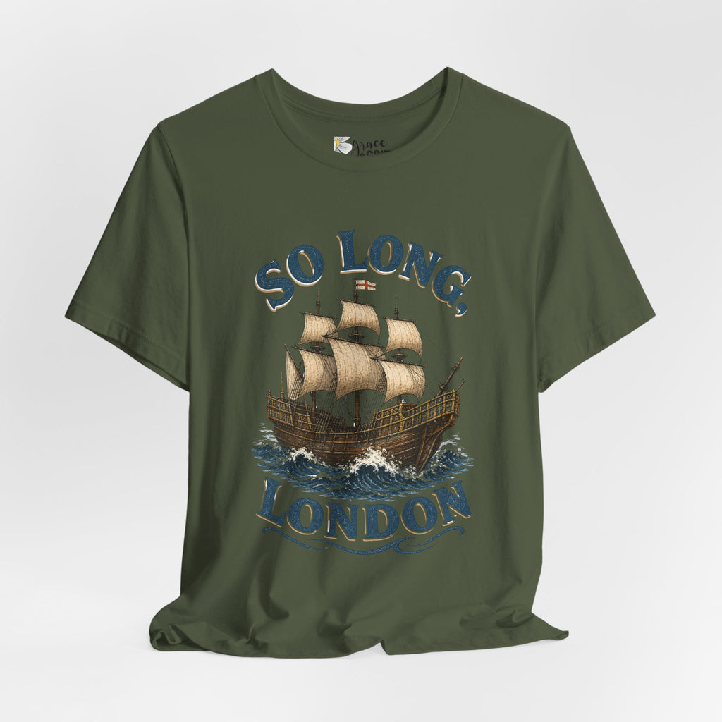 So Long London Ship T-Shirt — Vintage Sailing Graphic Tee