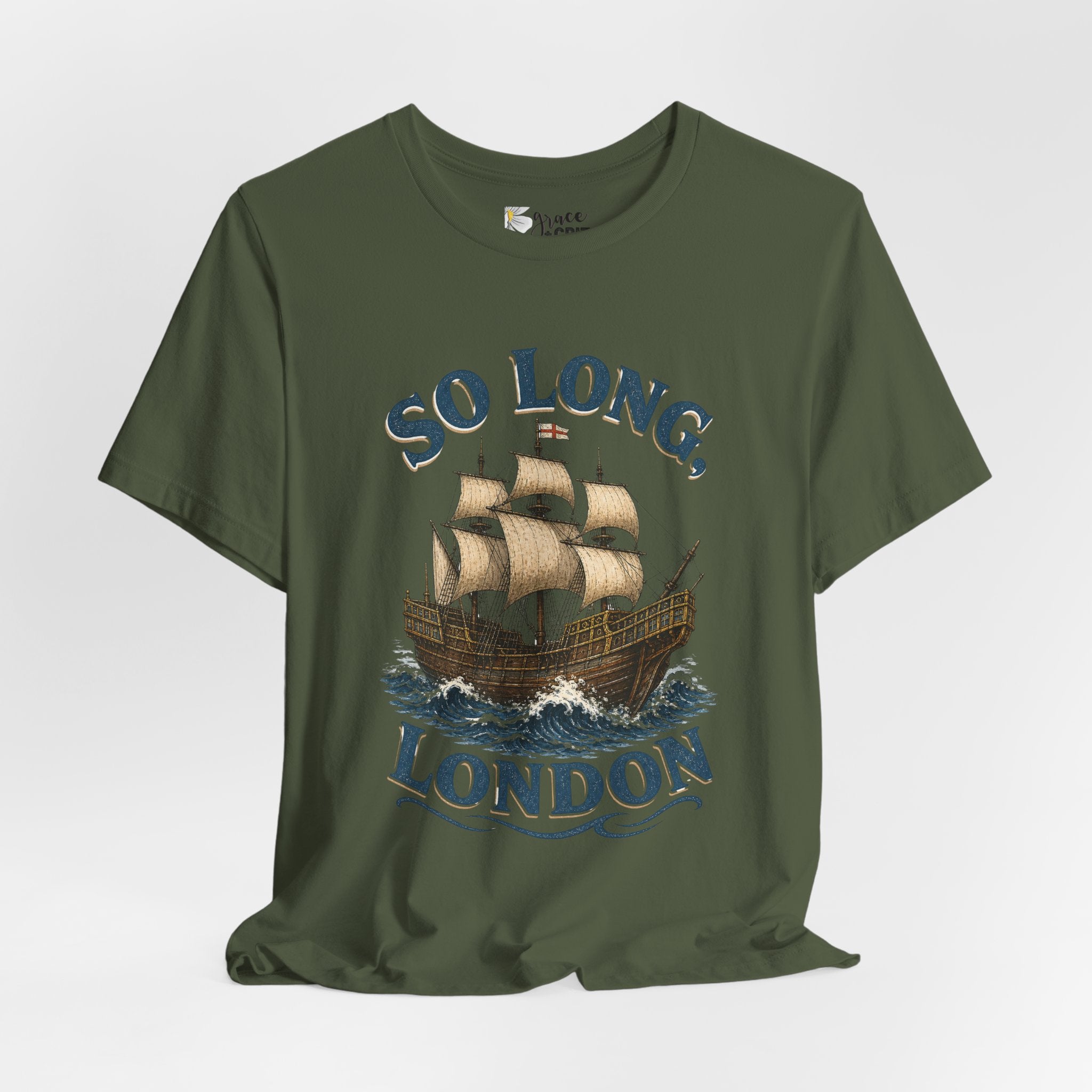 So Long London Ship T-Shirt — Vintage Sailing Graphic Tee