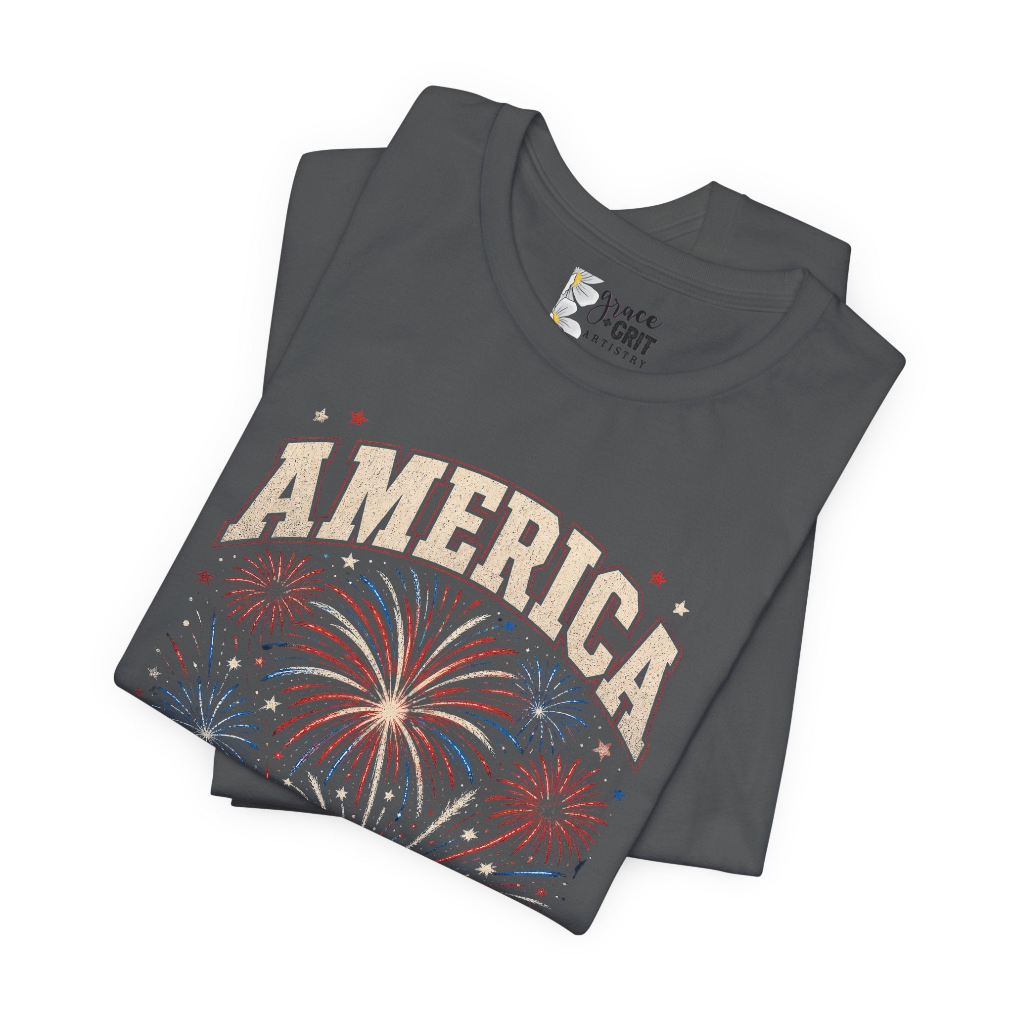 America Fireworks Celebrate Tee | Patriotic Fourth of July Shirt