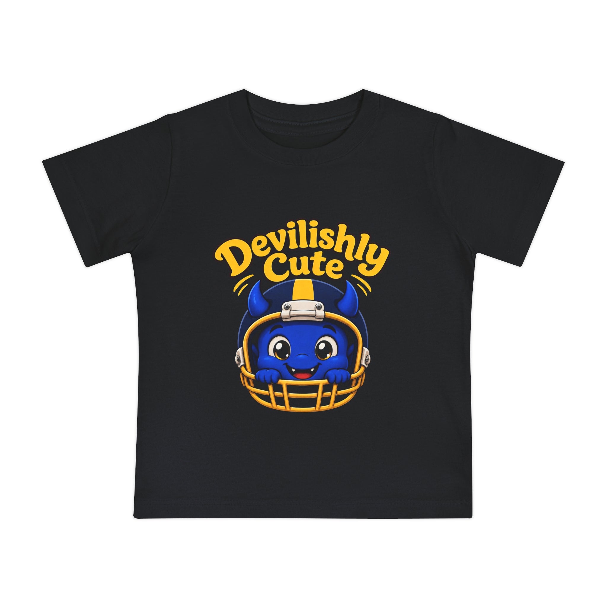 Devilishly Cute Baby T-Shirt — Football Helmet Monster Infant Tee