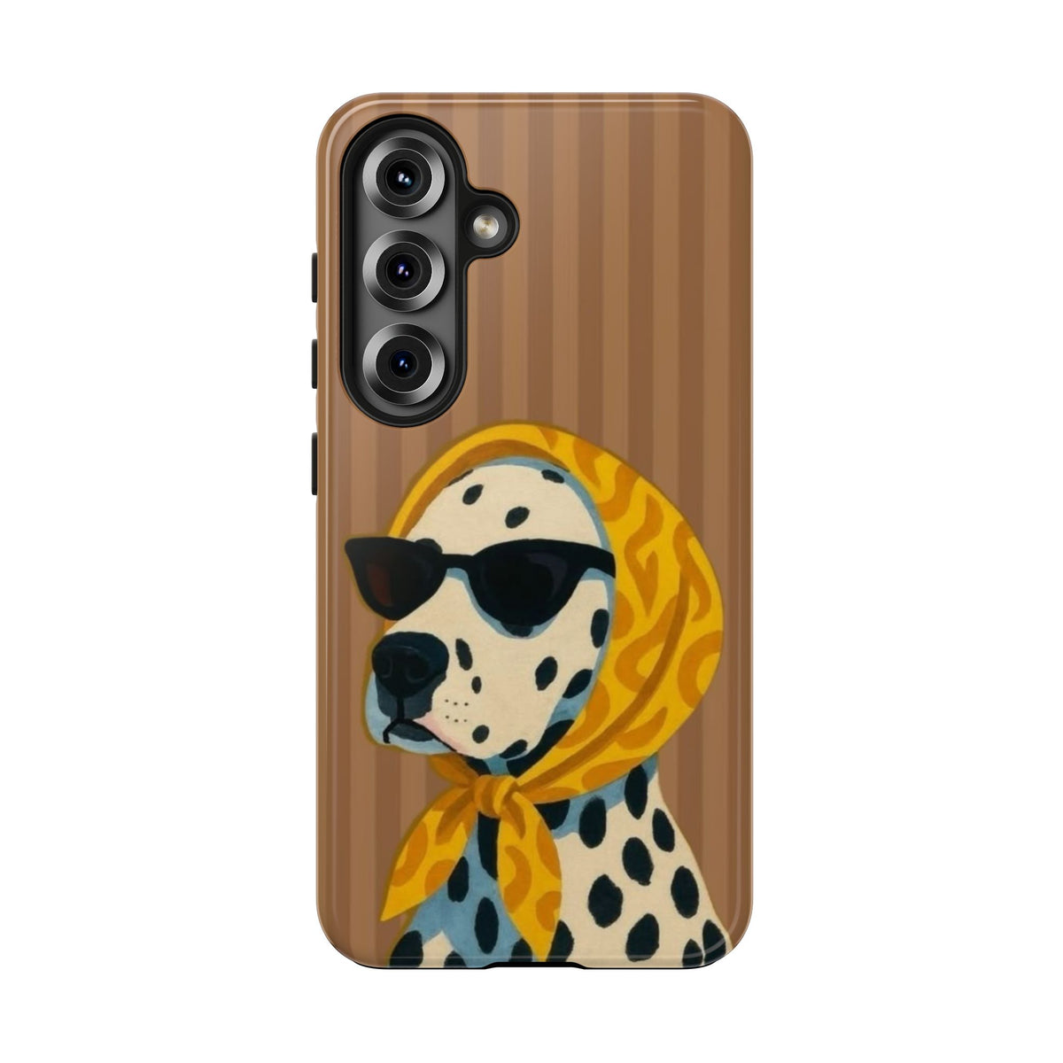 Dalmatian in Scarf Tough Phone Case — Retro Dog Print Protective Cover
