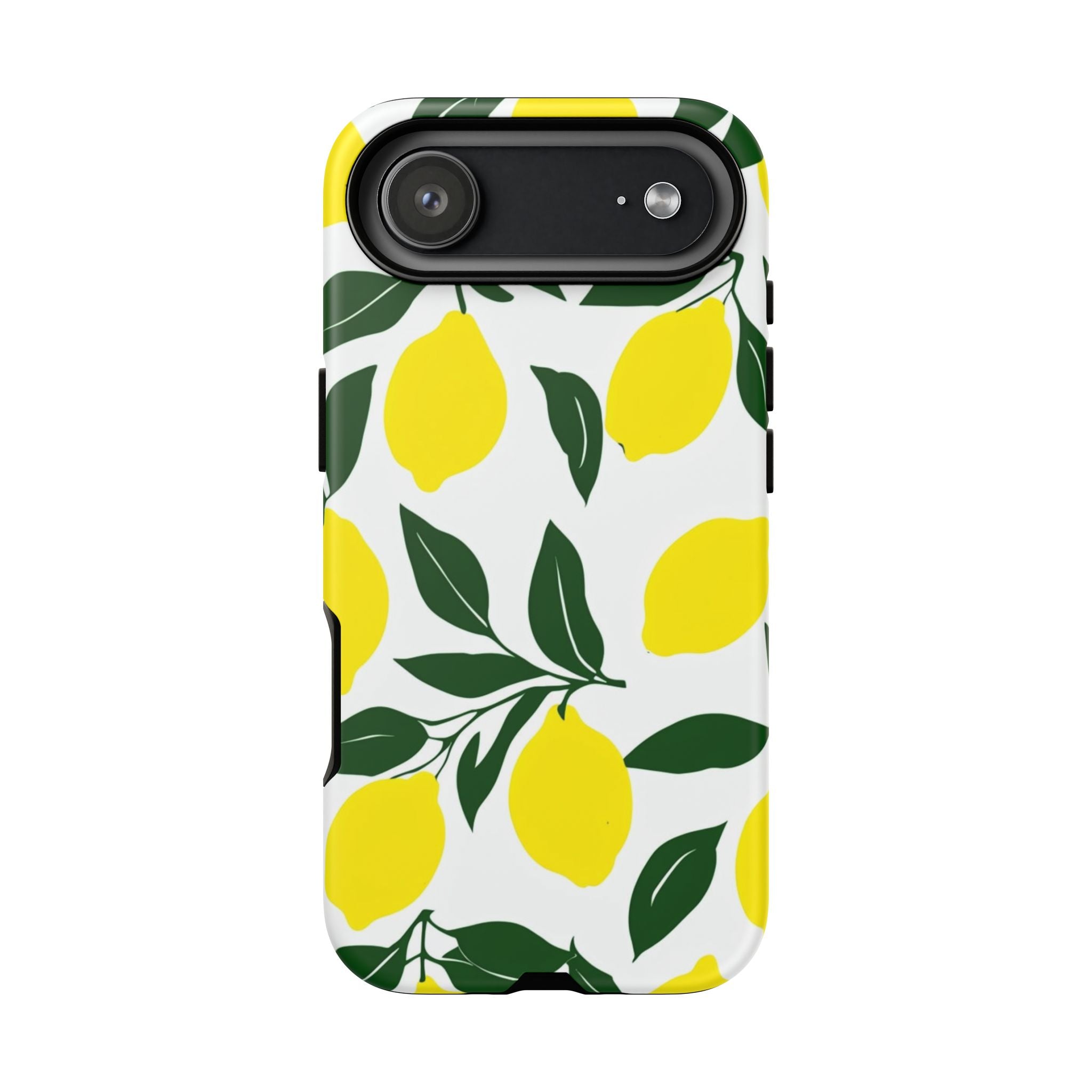 Lemon Pattern Tough Phone Case — Bright Citrus Protective Cover