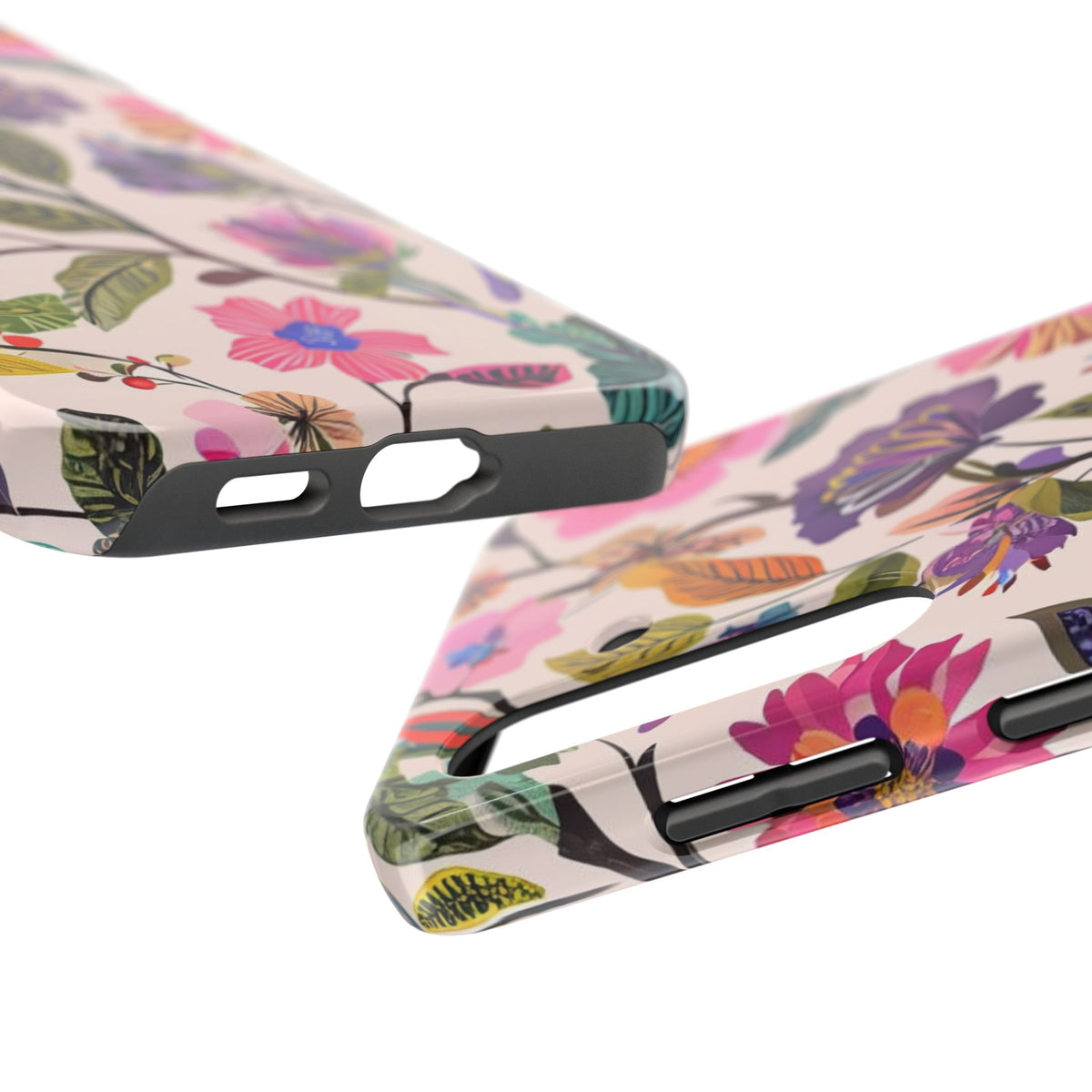 Floral Tough Phone Case – Colorful Botanical Flower Design