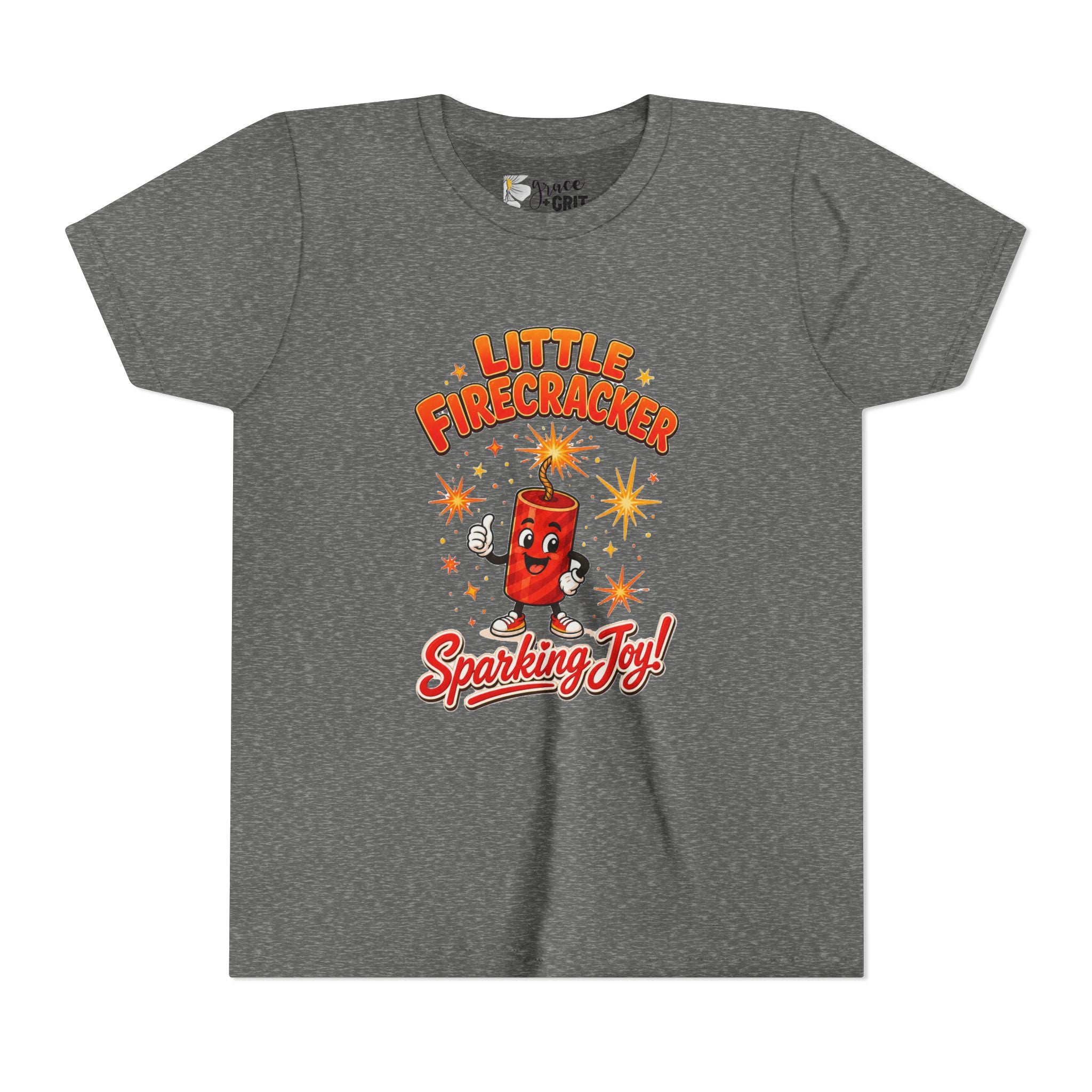 Little Firecracker Youth Tee – "Sparking Joy" Patriotic Kids Shirt