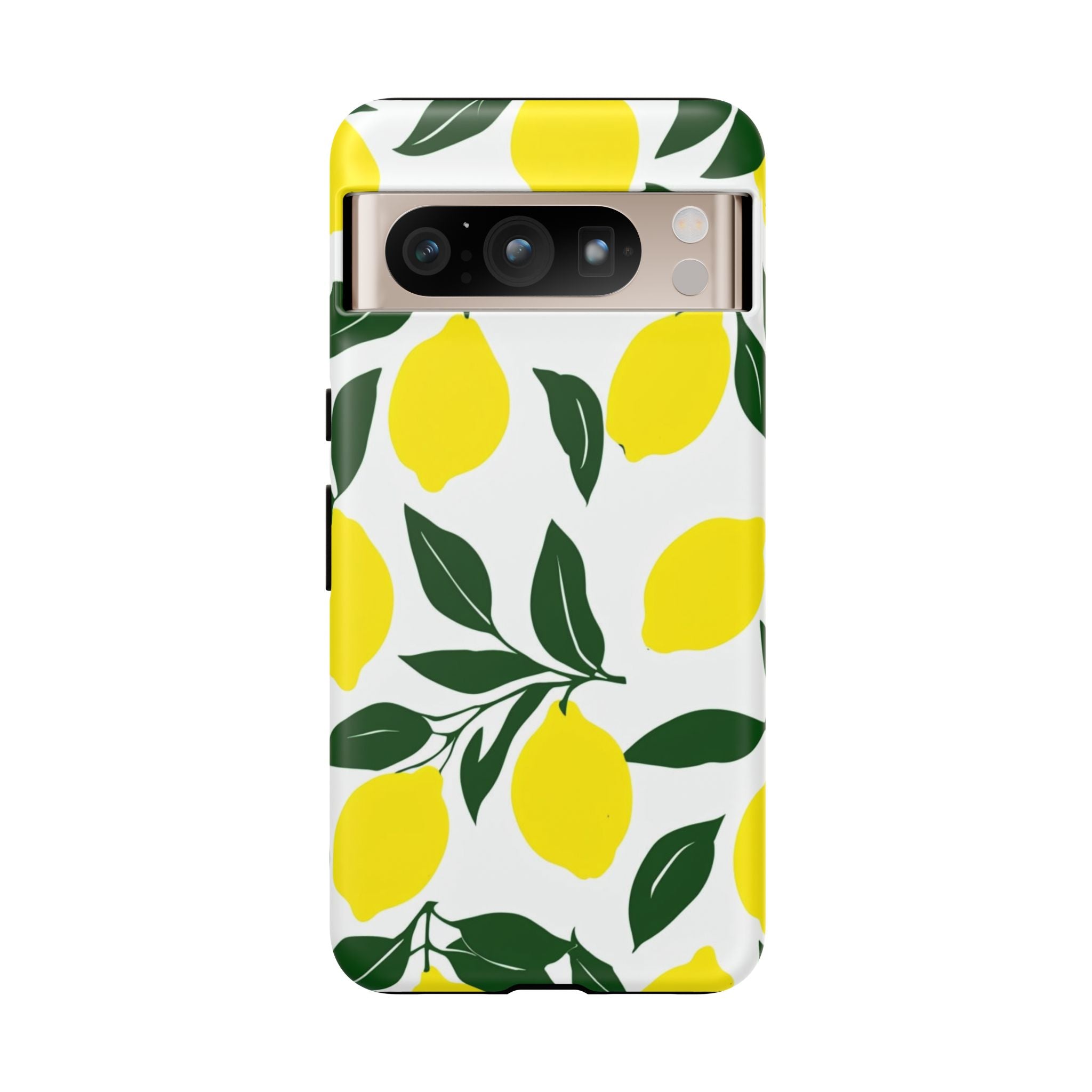 Lemon Pattern Tough Phone Case — Bright Citrus Protective Cover