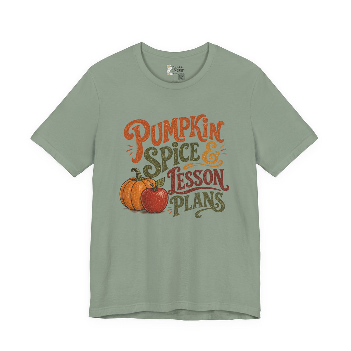 Pumpkin Spice & Lesson Plans Tee — Teacher Fall Pumpkin Shirt