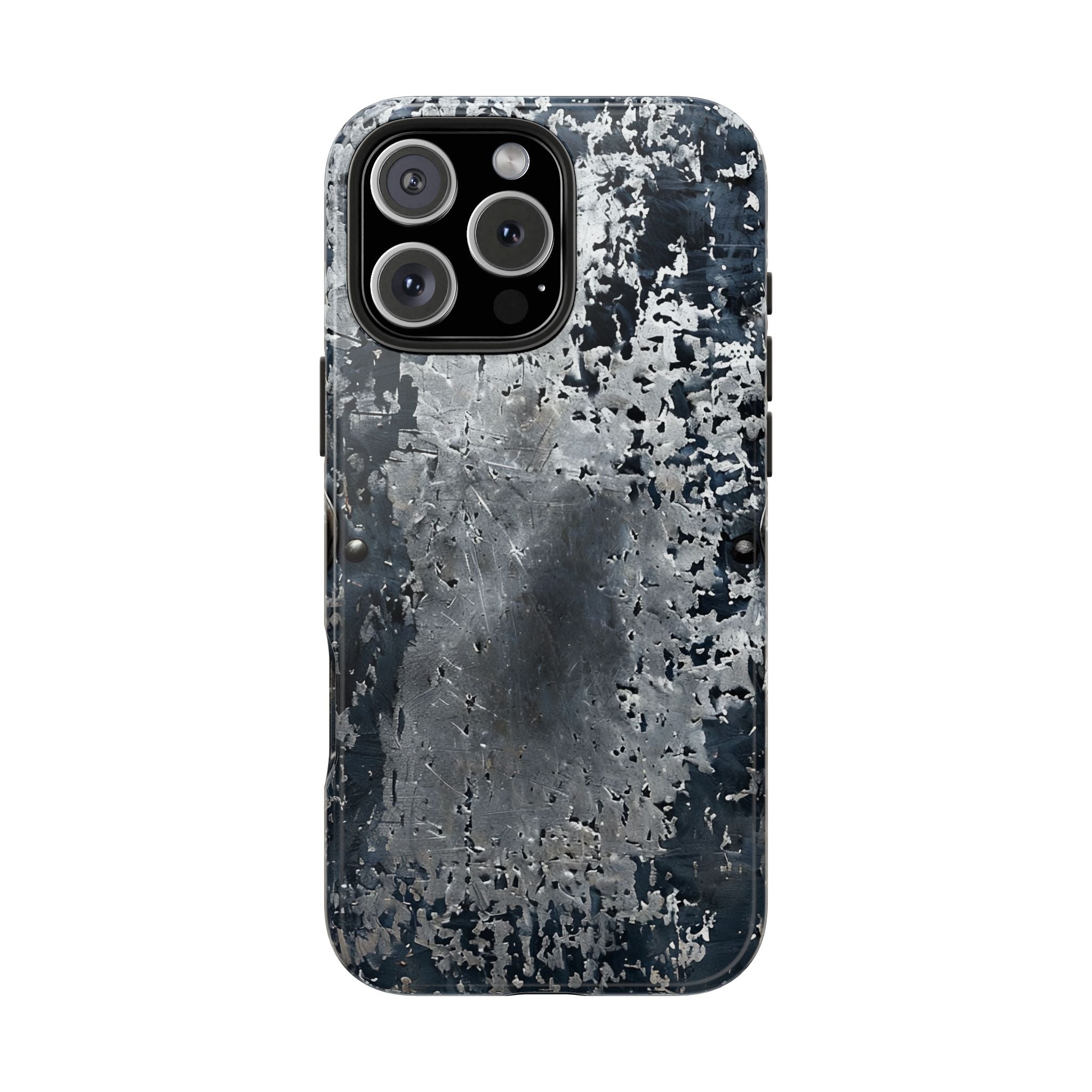 Rugged Distressed Metal Phone Case — Industrial Grunge iPhone Cover