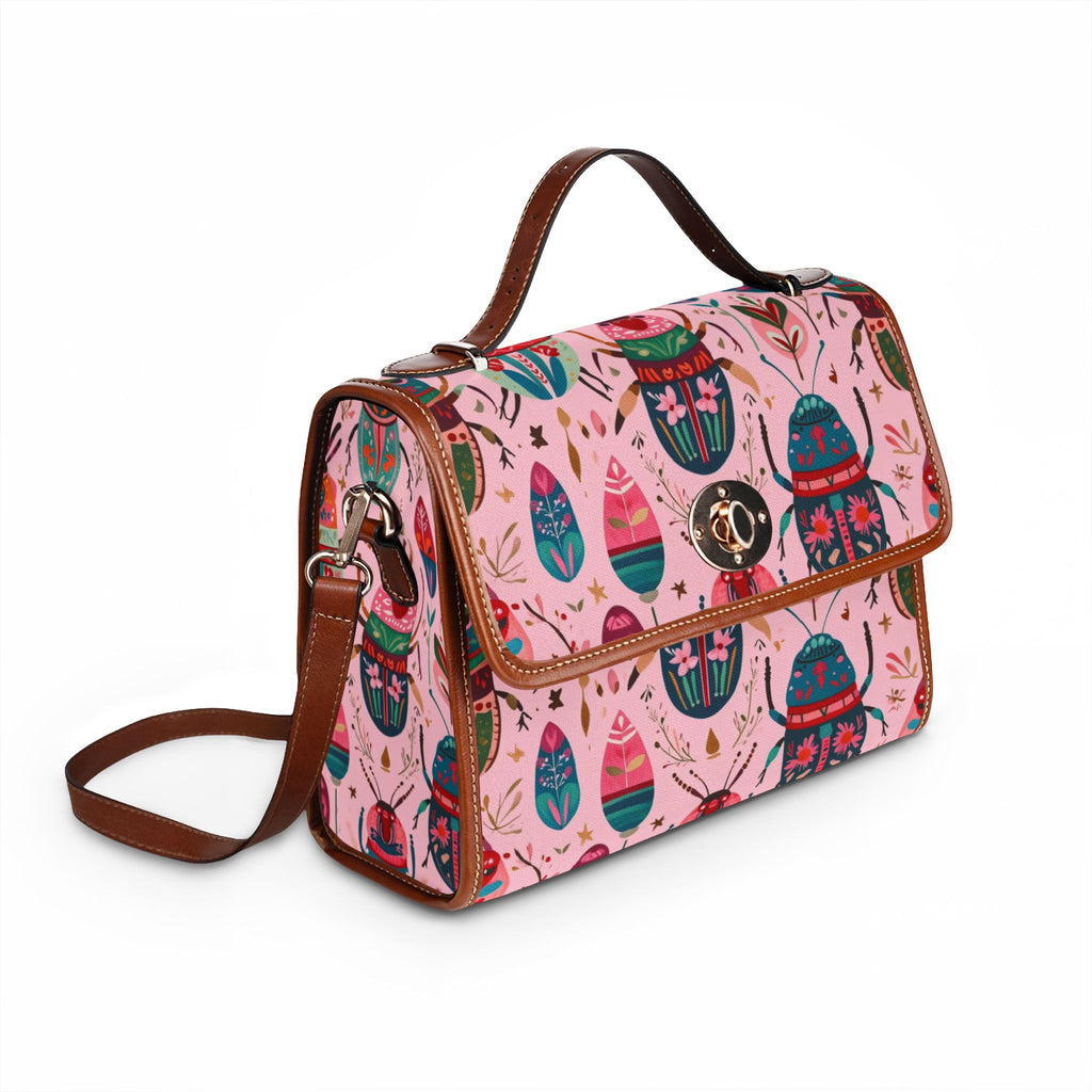 Scarab Beetle Pattern Crossbody Bag
