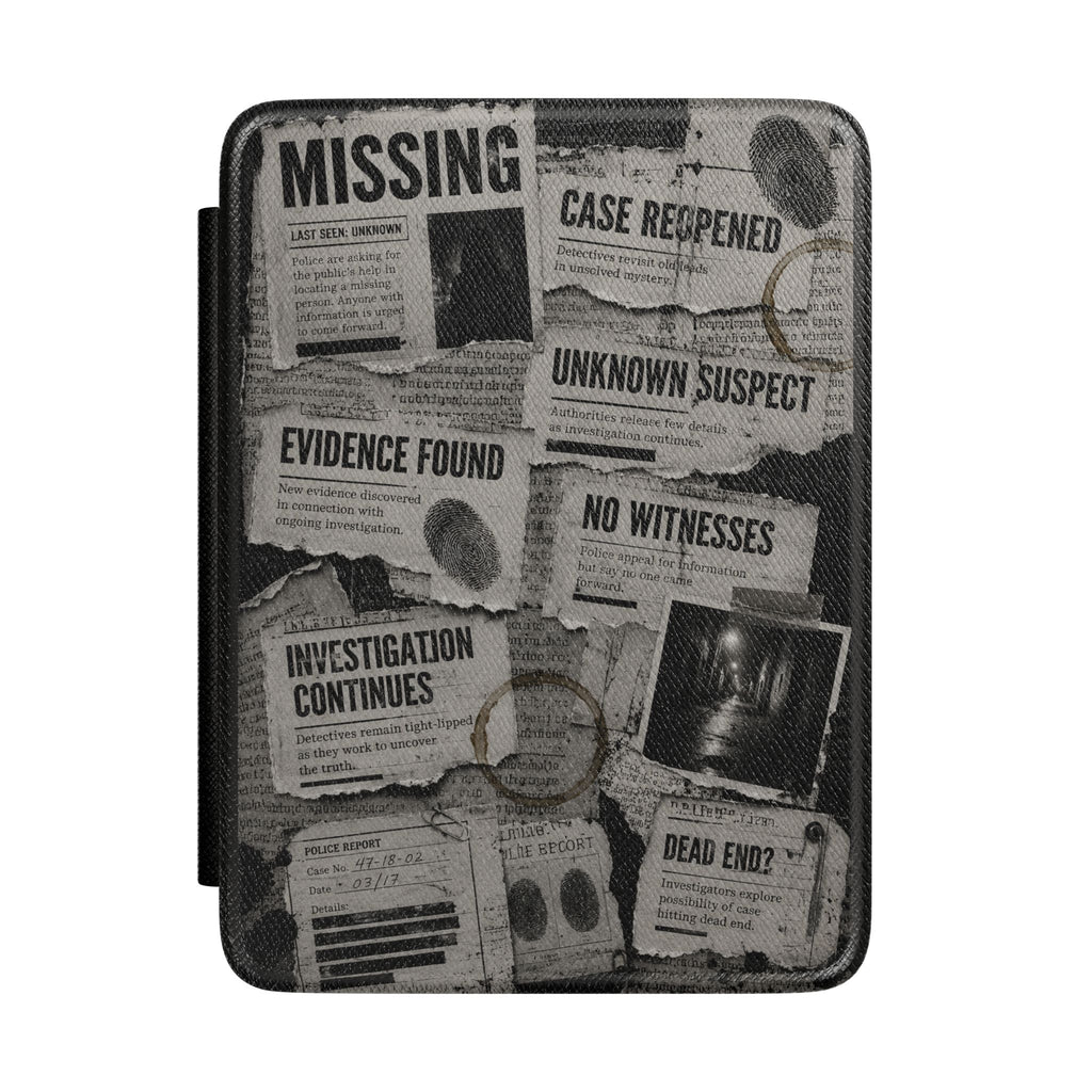 Mystery Case Kindle Cover — Missing Evidence Detective Design